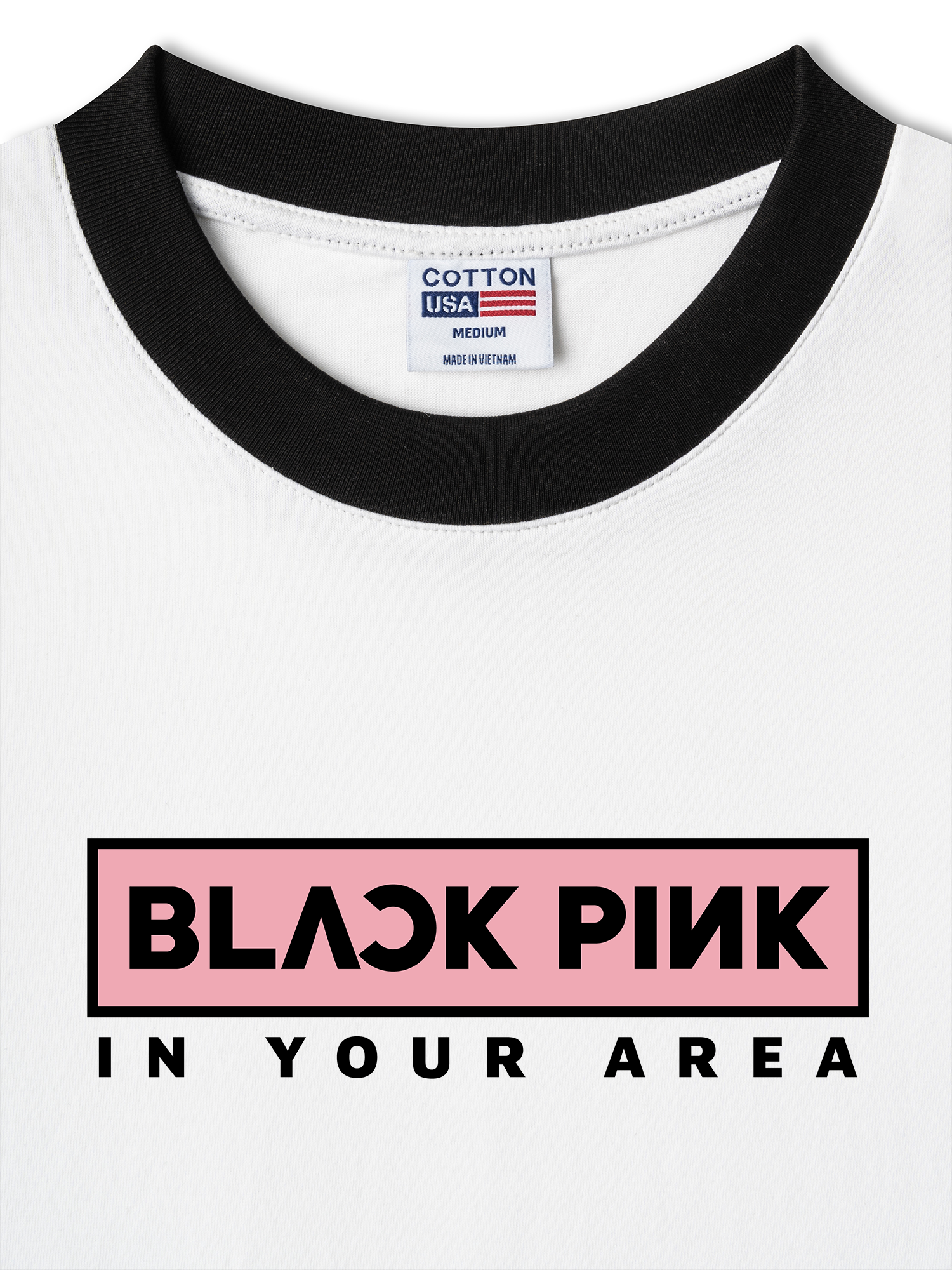 Áo Thun Ringer Relaxed Fit Idols Black Pink Jennie