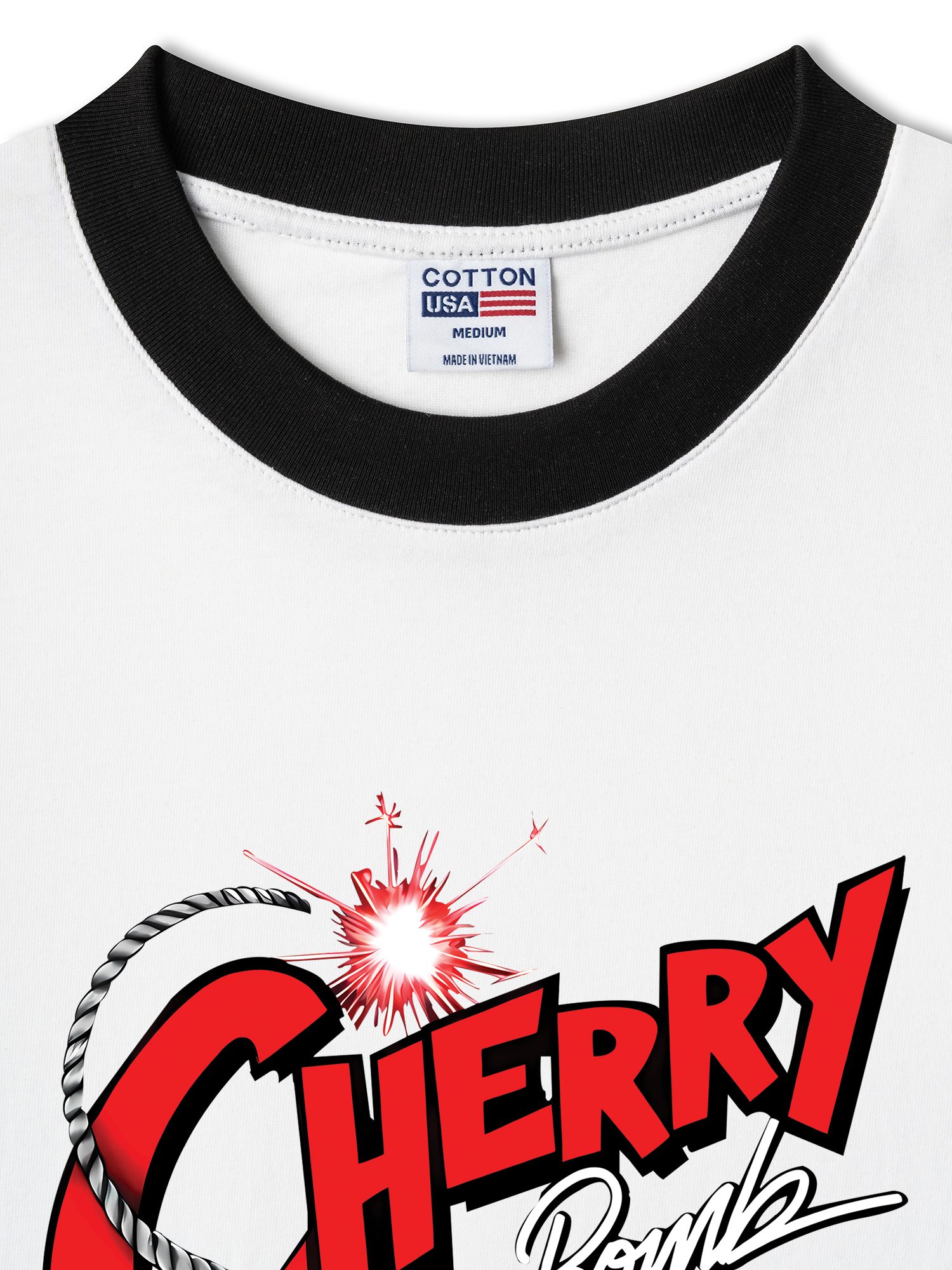 Áo Thun Ringer Relaxed Fit Cherry Bombb