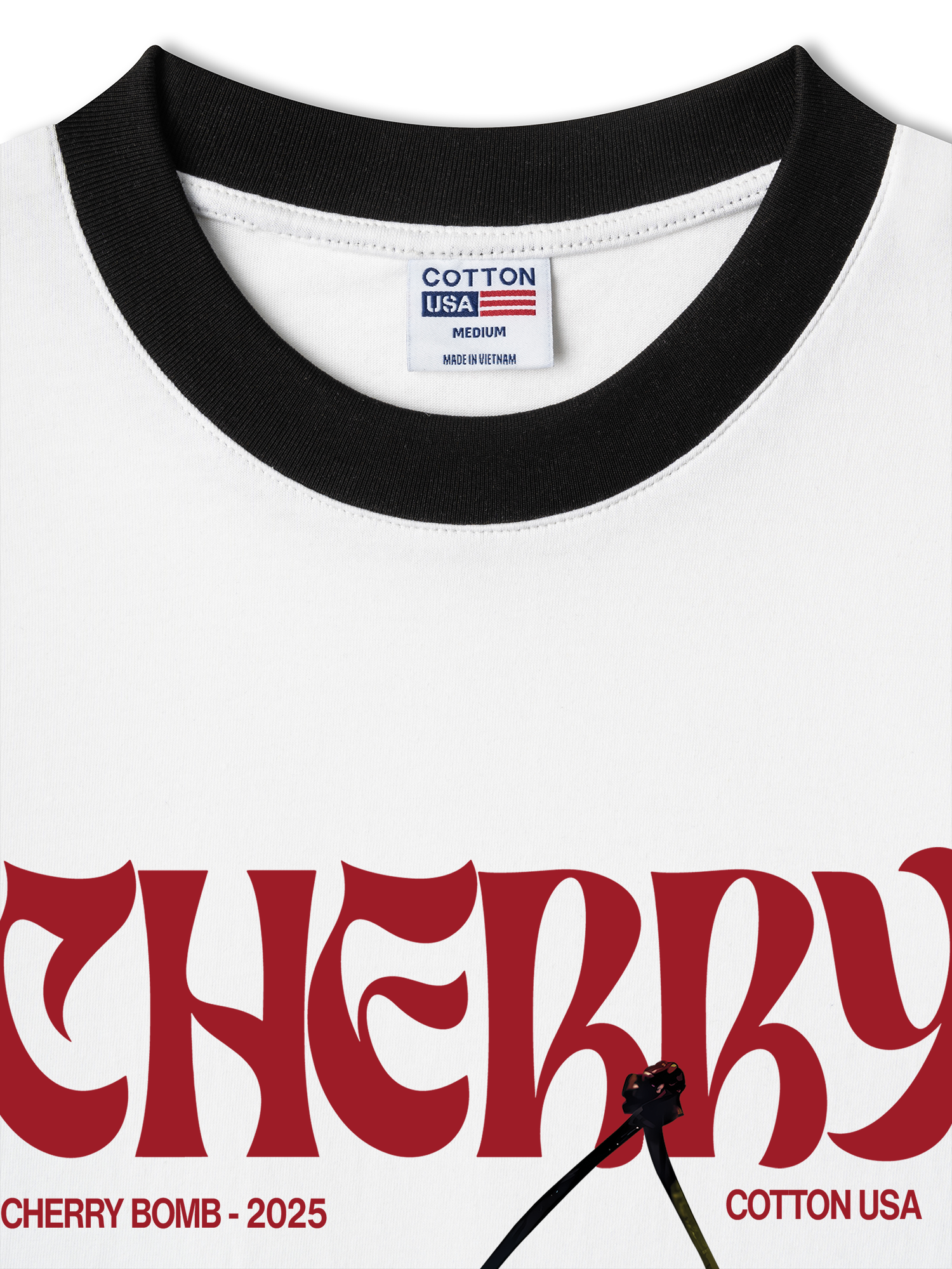 Áo Thun Ringer Relaxed Fit Cherry Freshty Fruit