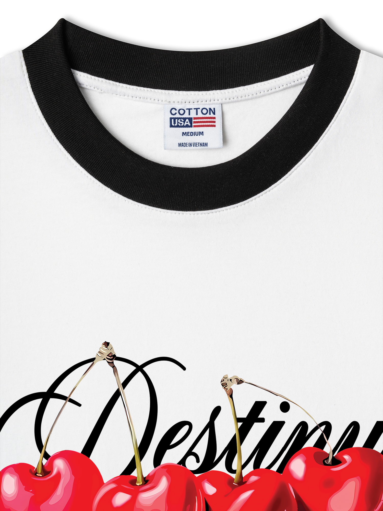 Áo Thun Ringer Relaxed Fit Cherry Destiny