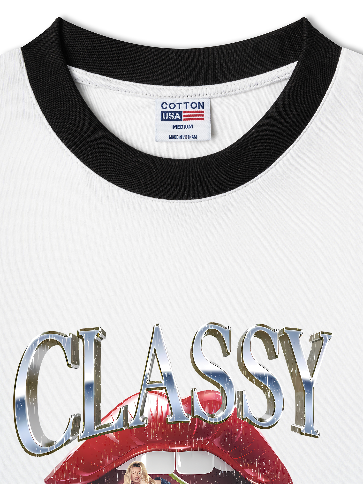 Áo Thun Ringer Relaxed Fit Cherry Vintage Classy