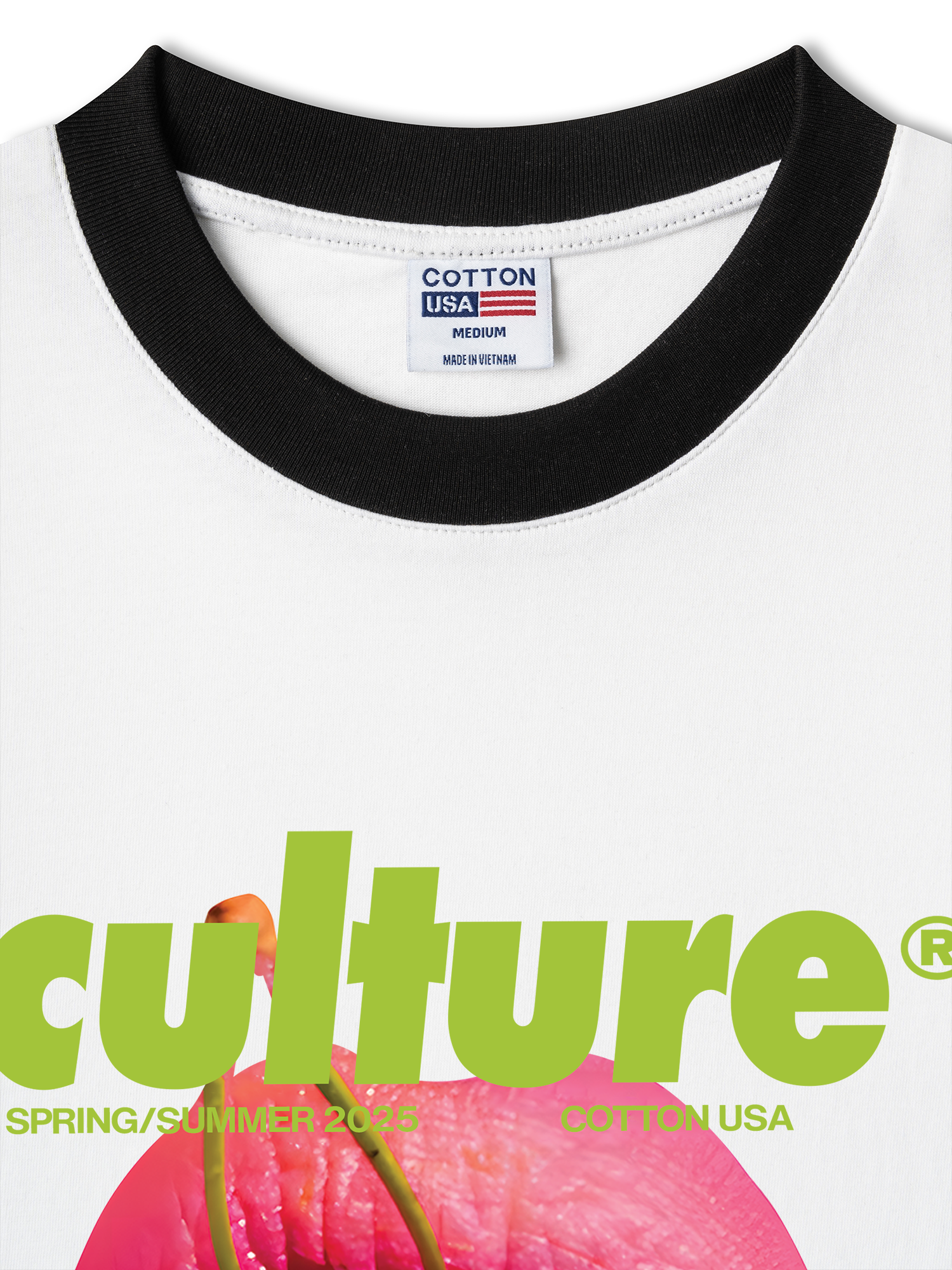 Áo Thun Ringer Relaxed Fit Tropical Culture Cherry Lip