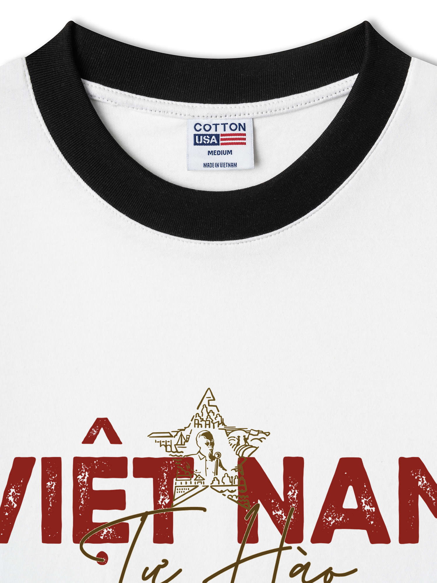 Áo Thun Ringer Relaxed Fit Việt Nam Tự Hào