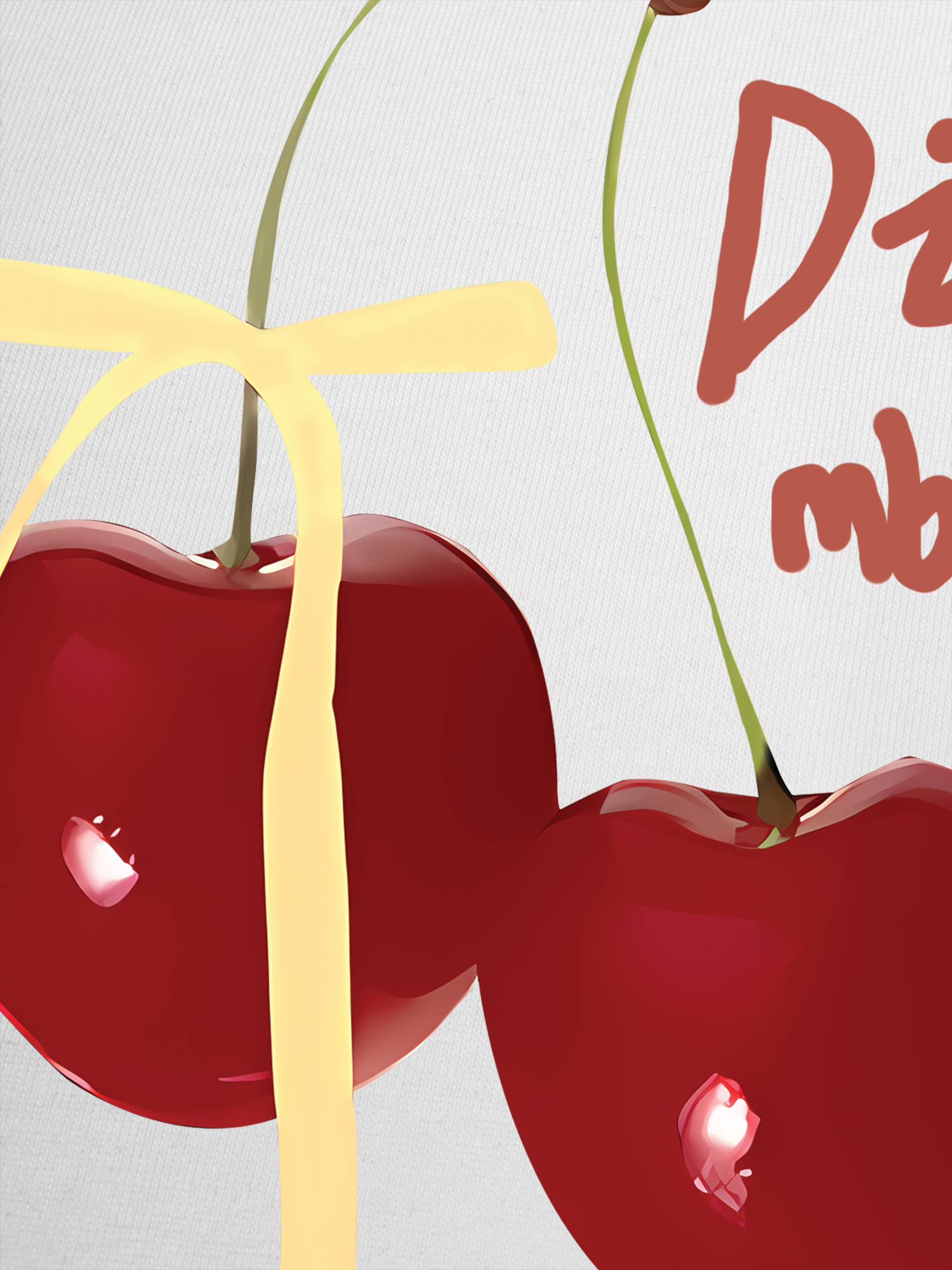 Áo Thun Ringer Relaxed Fit Cherry Yellow Bow