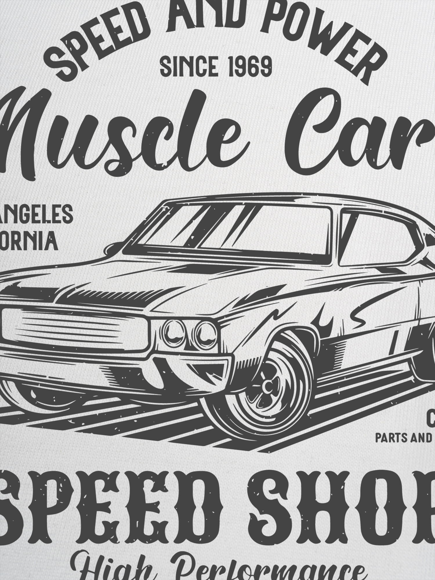 Áo Thun Ringer Relaxed Fit Speed And Power Muscle Cars