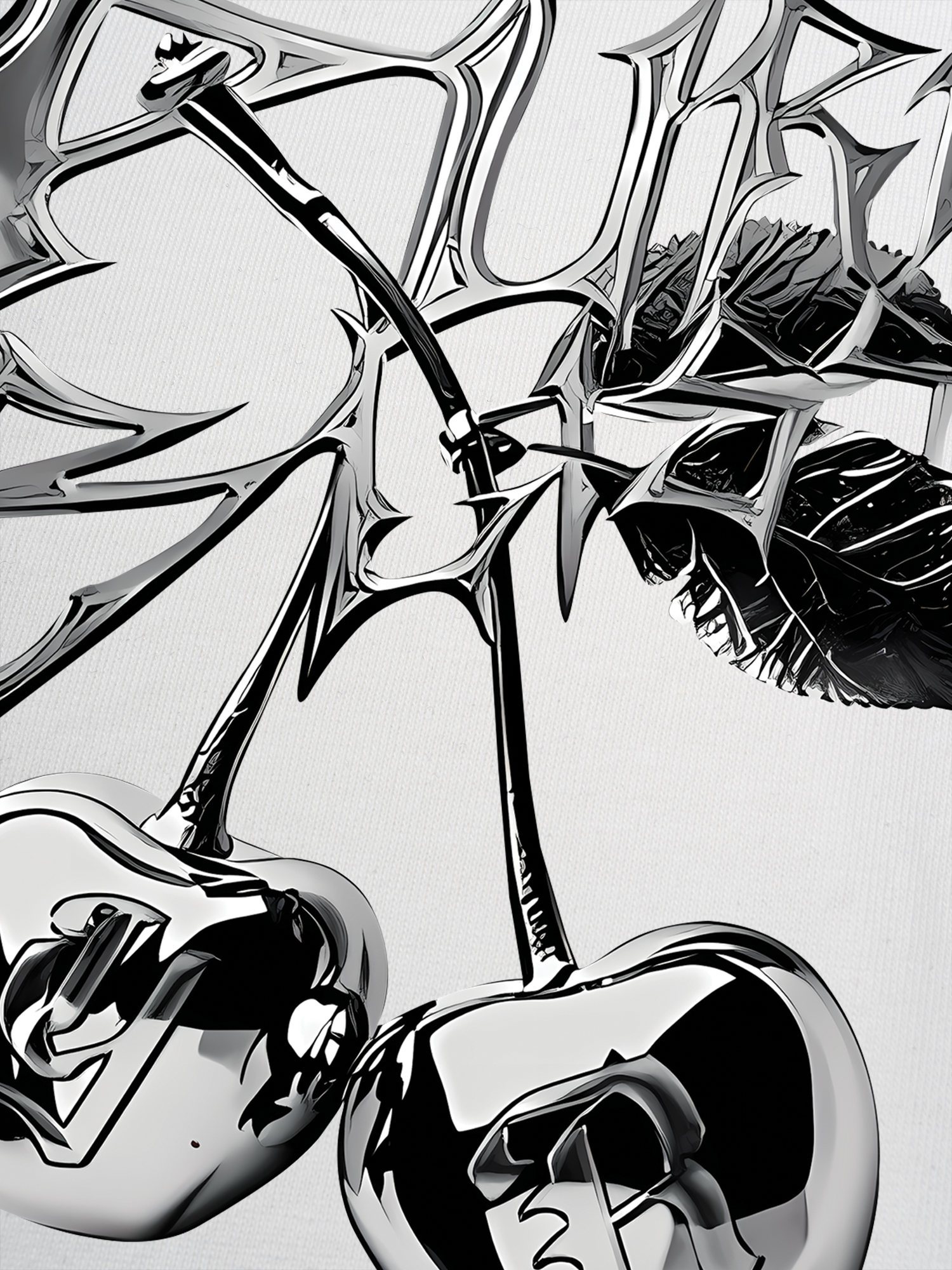 Áo Thun Ringer Relaxed Fit Cherry Silver