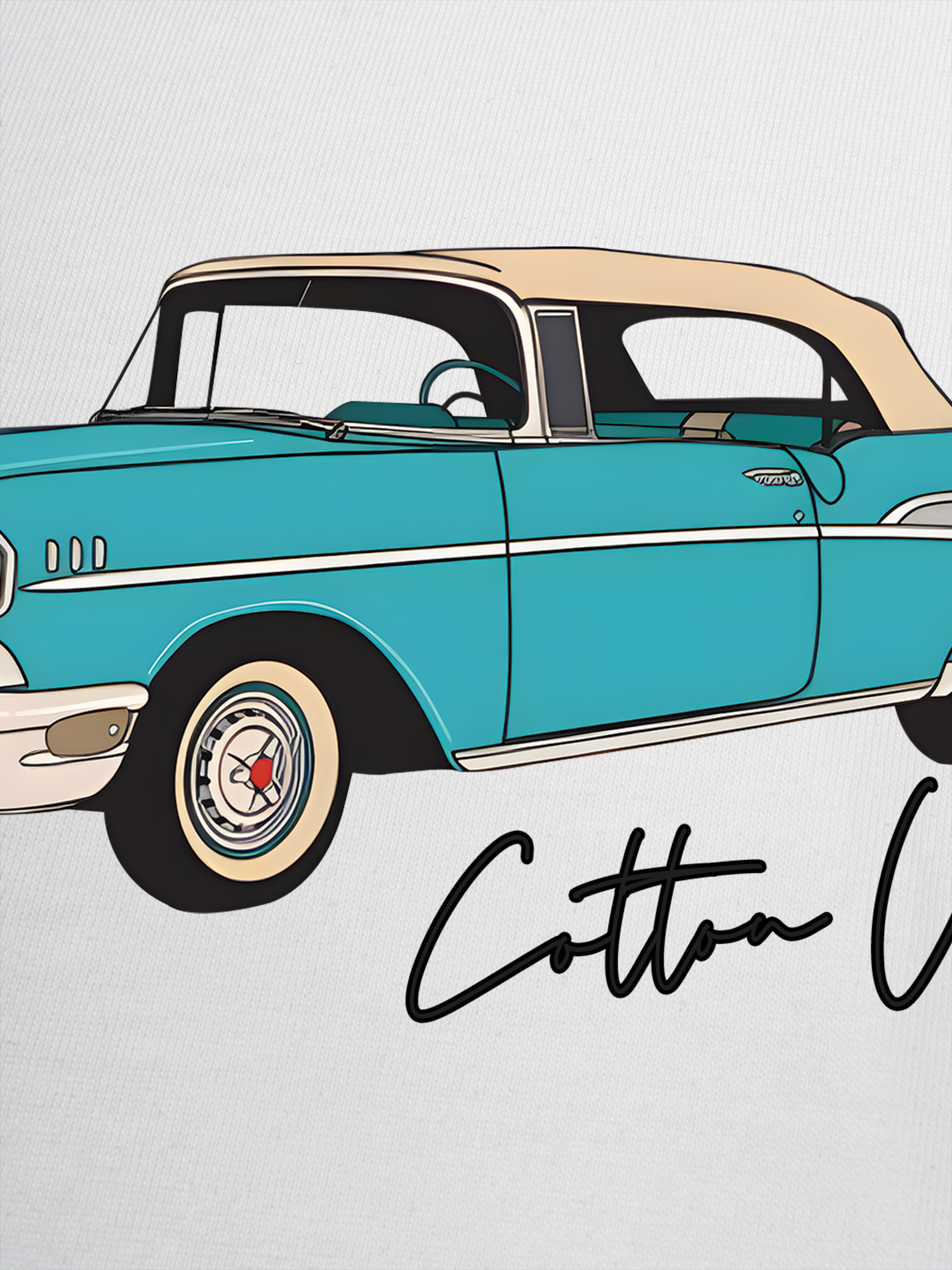 Áo Thun Ringer Relaxed Fit Classic Car Blue