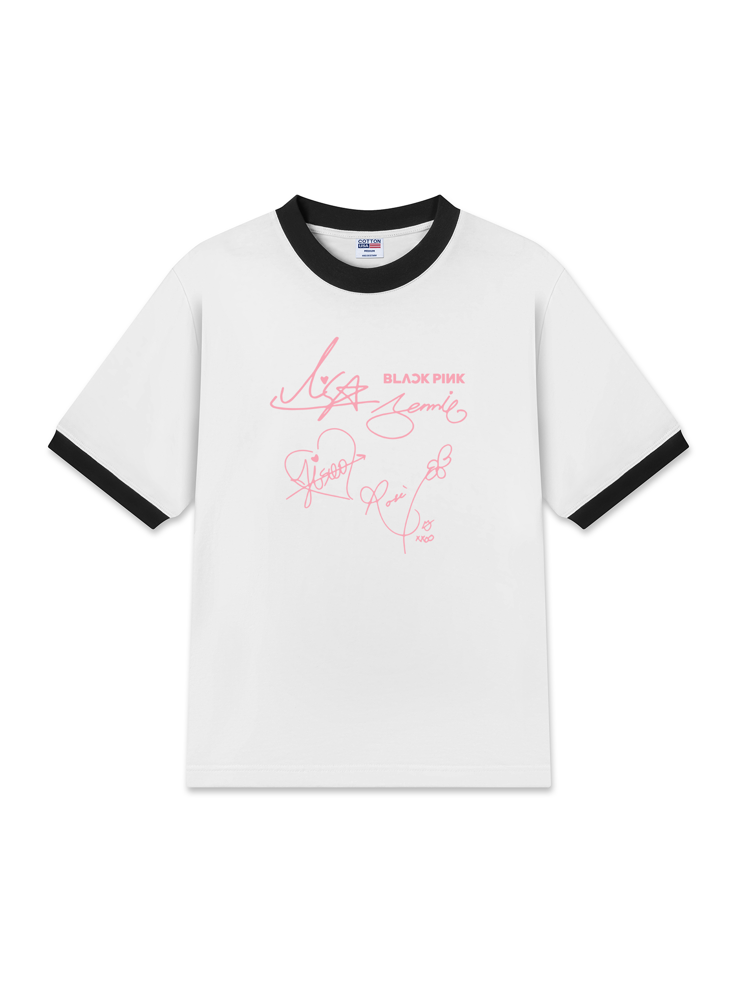 Áo Thun Ringer Relaxed Fit BlackPink Sign