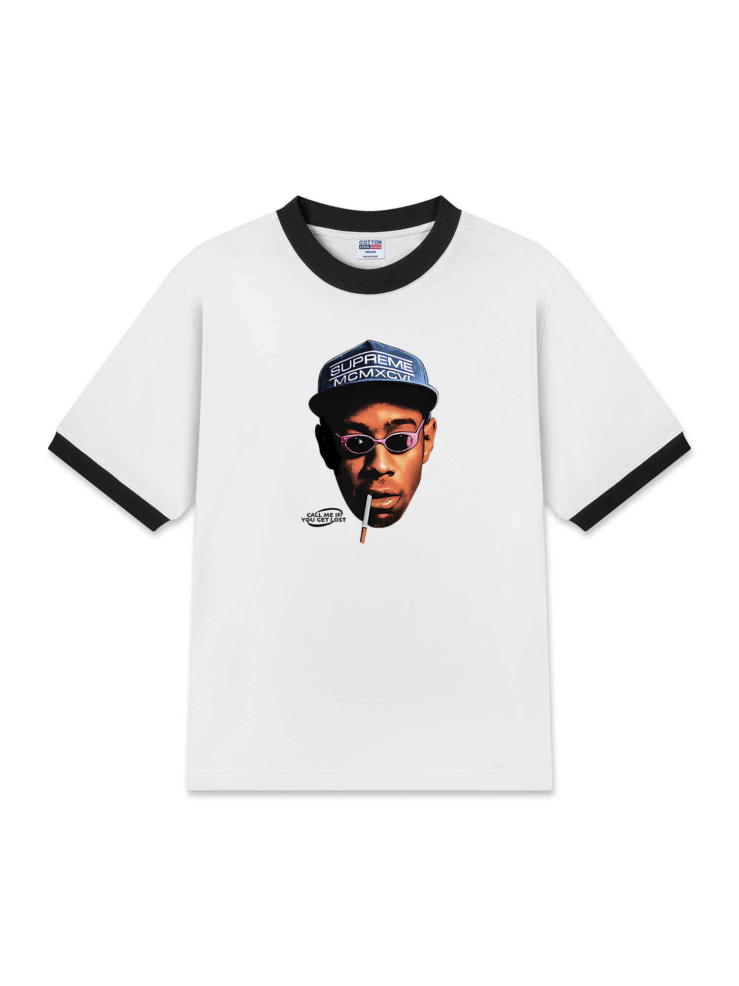 Áo Thun Ringer Relaxed Fit Call Me When You Get Lost Tyler