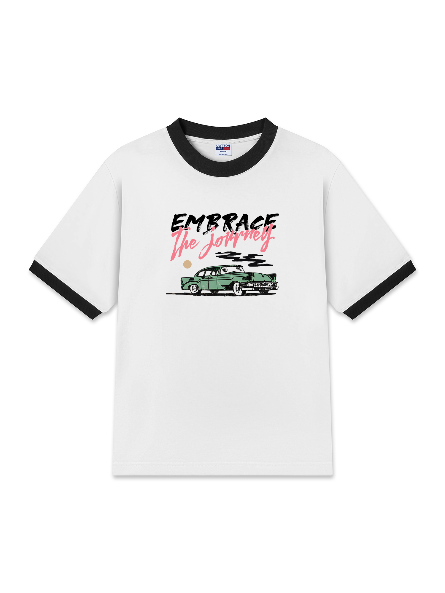 Áo Thun Ringer Relaxed Fit Classic Car Embrace