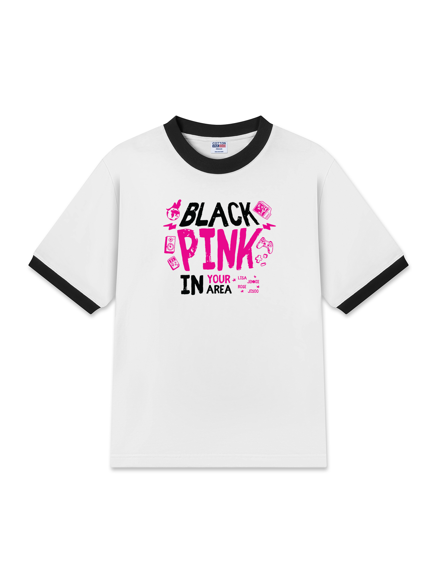 Áo Thun Ringer Relaxed Fit BlackPink In Your Area