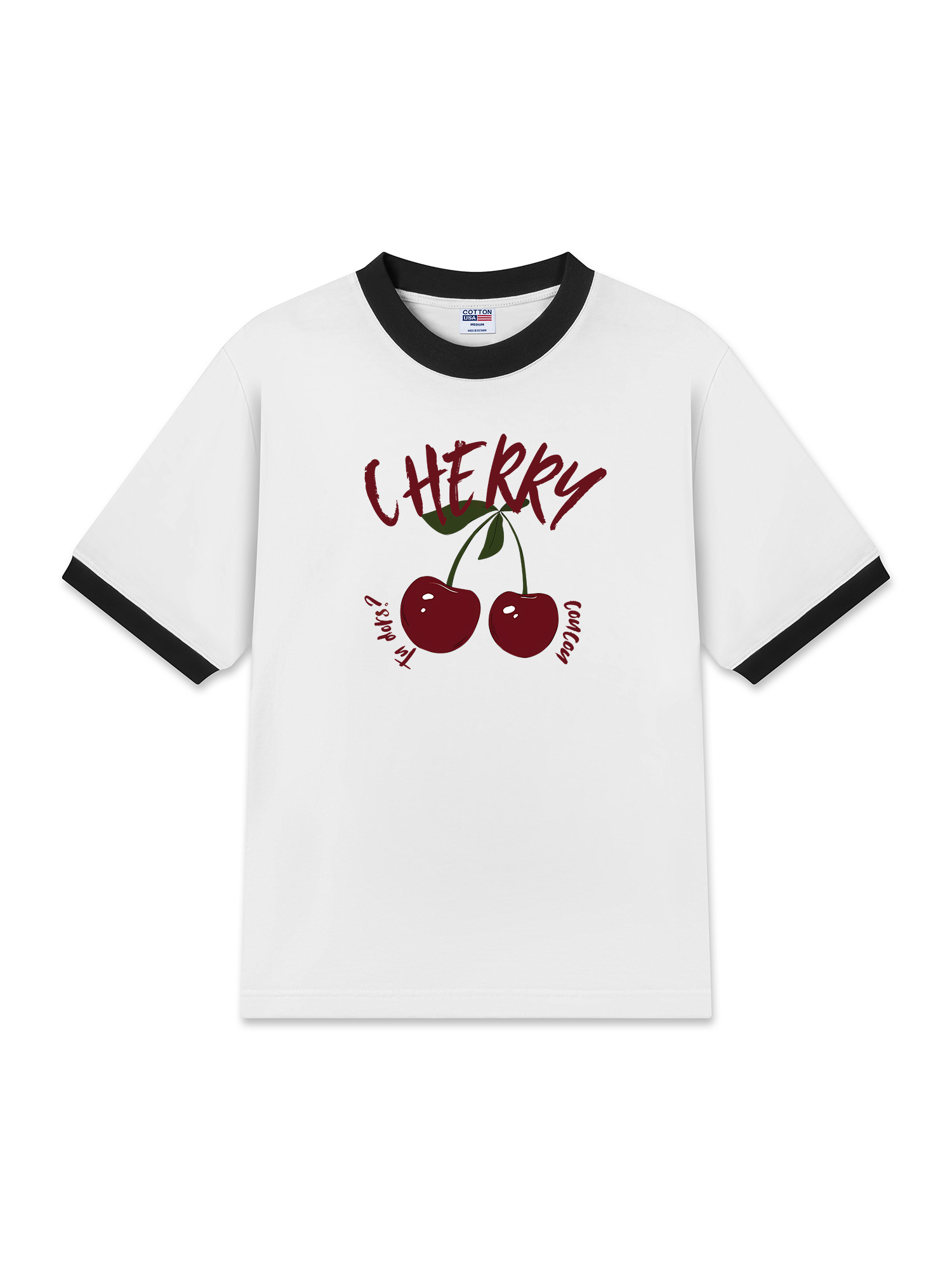 Áo Thun Ringer Relaxed Fit Cherry Cute