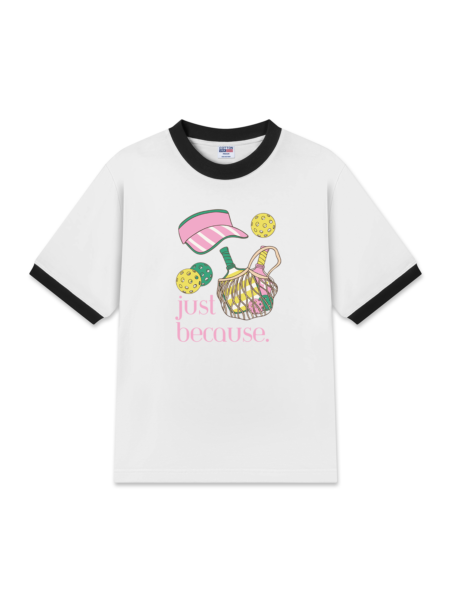 Áo Thun Ringer Relaxed Fit Pickleball Just Because