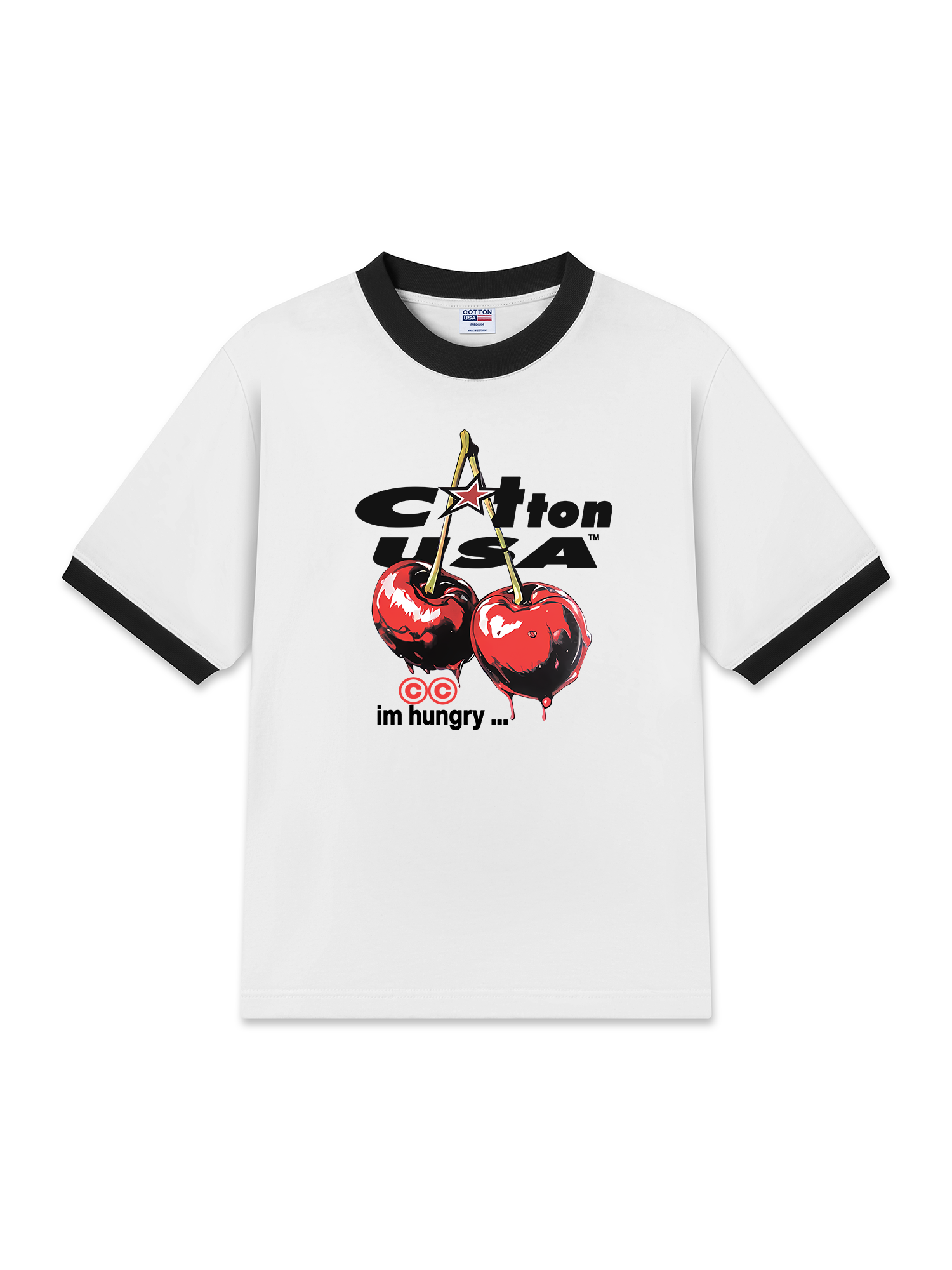 Áo Thun Ringer Relaxed Fit Cherry COTTON USA