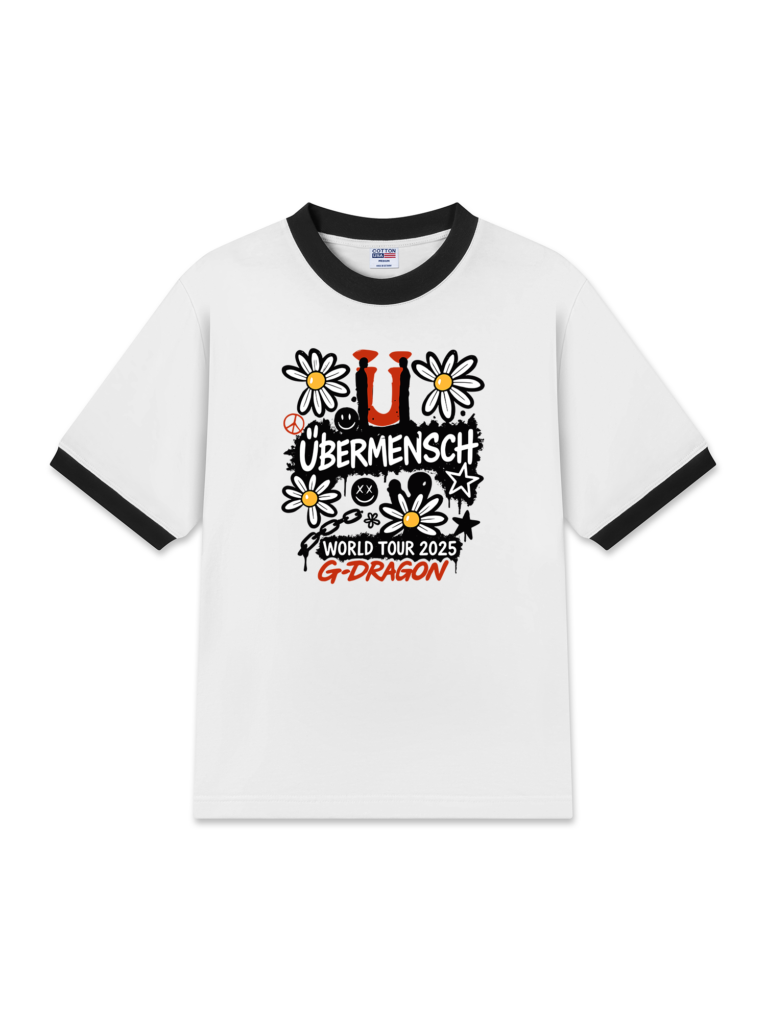 Áo Thun Ringer Relaxed Fit GD World Tour 2025