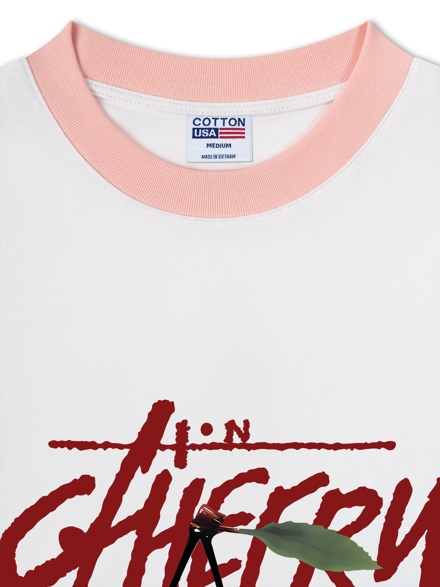 Áo Thun Ringer Relaxed Fit Cherry X Cotton USA