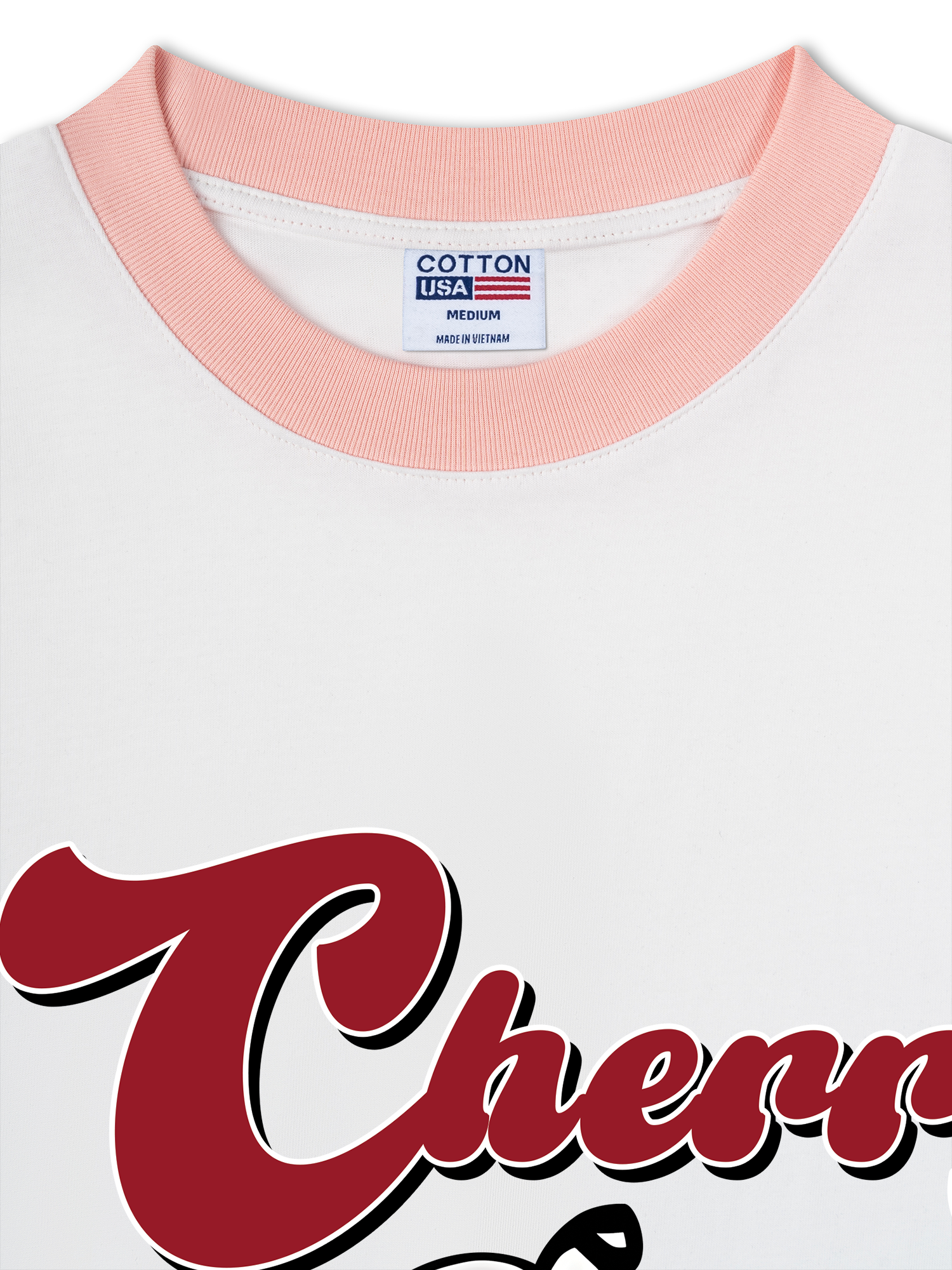 Áo Thun Ringer Relaxed Fit Cherry Sweet Girl