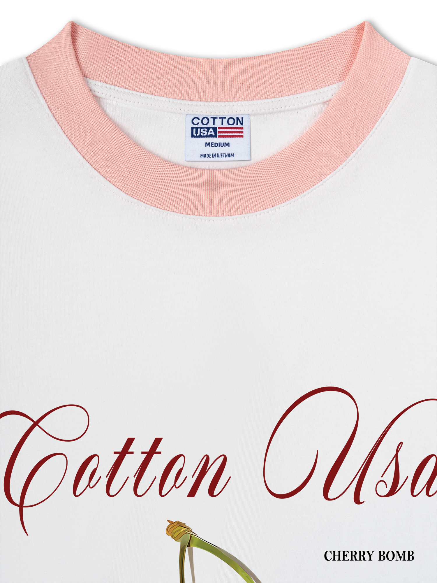 Áo Thun Ringer Relaxed Fit Cherry Classic Cherru Club Pink Plaid