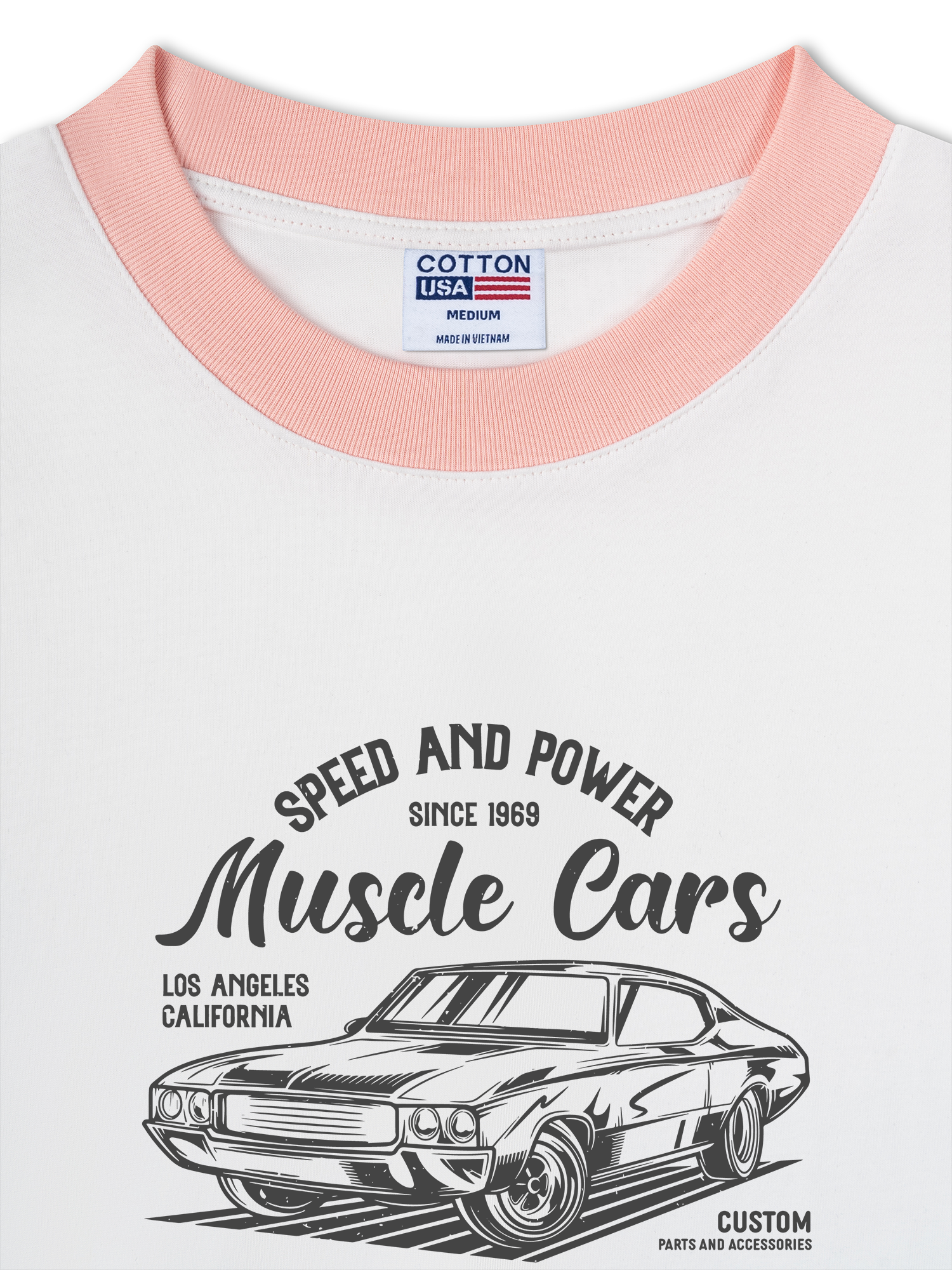 Áo Thun Ringer Relaxed Fit Speed And Power Muscle Cars