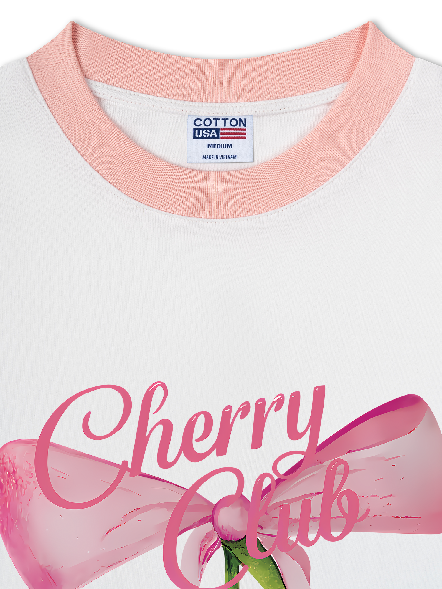 Áo Thun Ringer Relaxed Fit Cherry Club Coquette