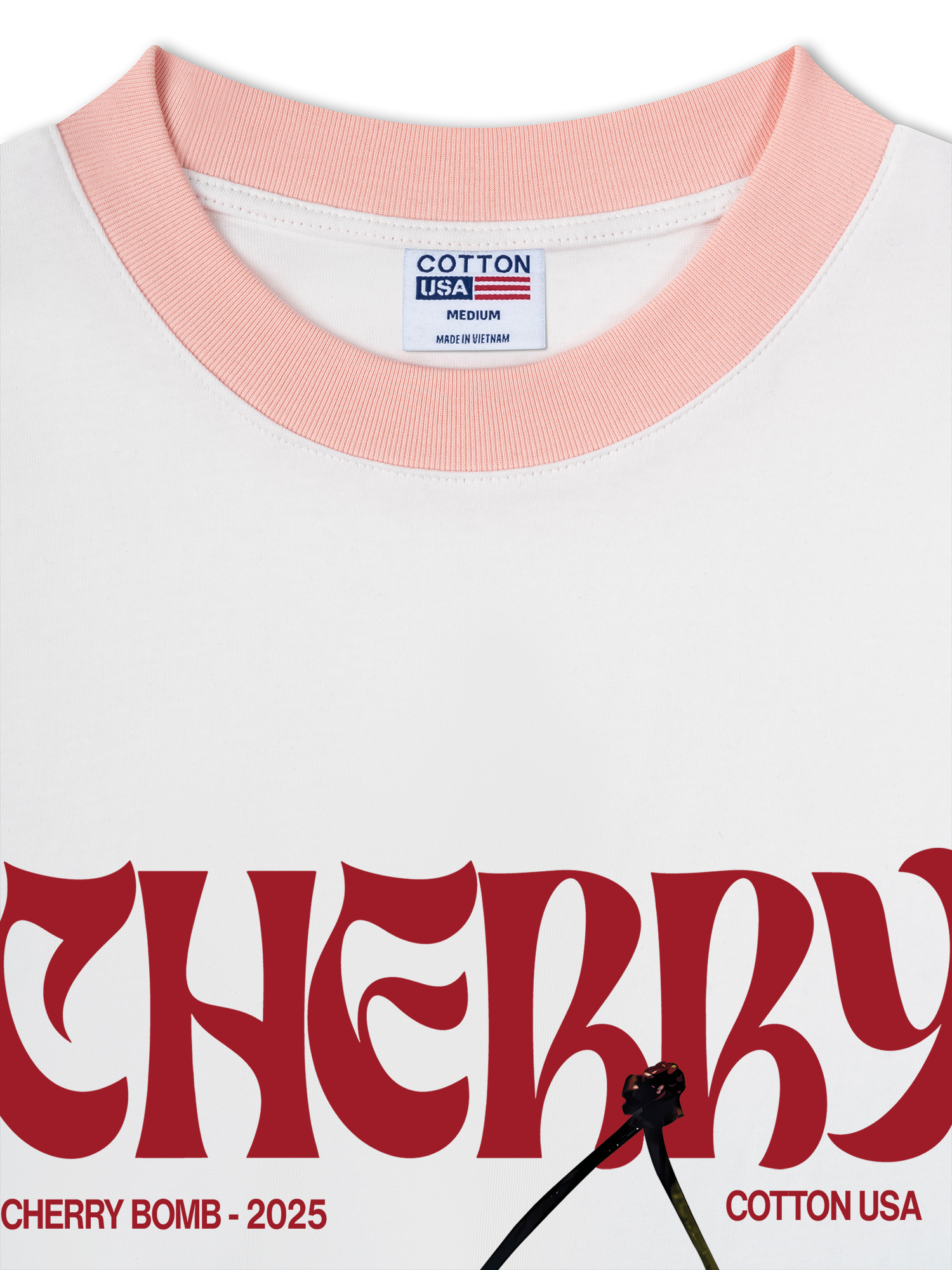 Áo Thun Ringer Relaxed Fit Cherry Freshty Fruit