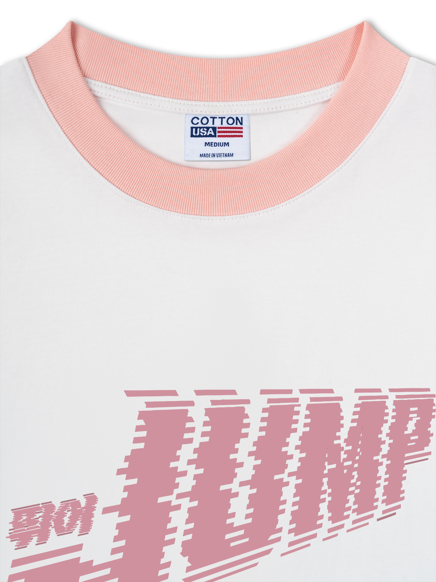 Áo Thun Ringer Relaxed Fit Black Pink Jump