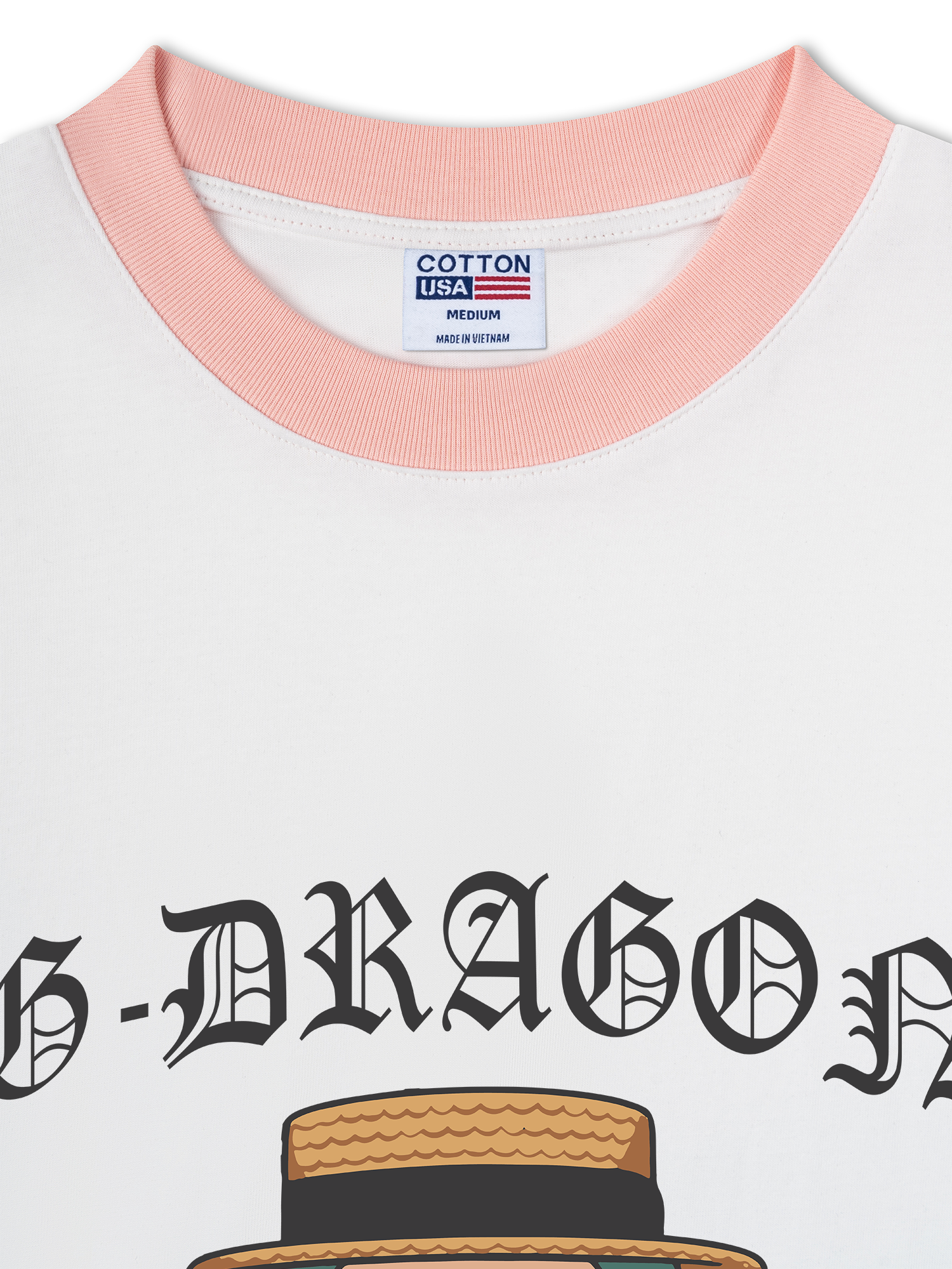 Áo Thun Ringer Relaxed Fit Cartoon GD Peace Minusone