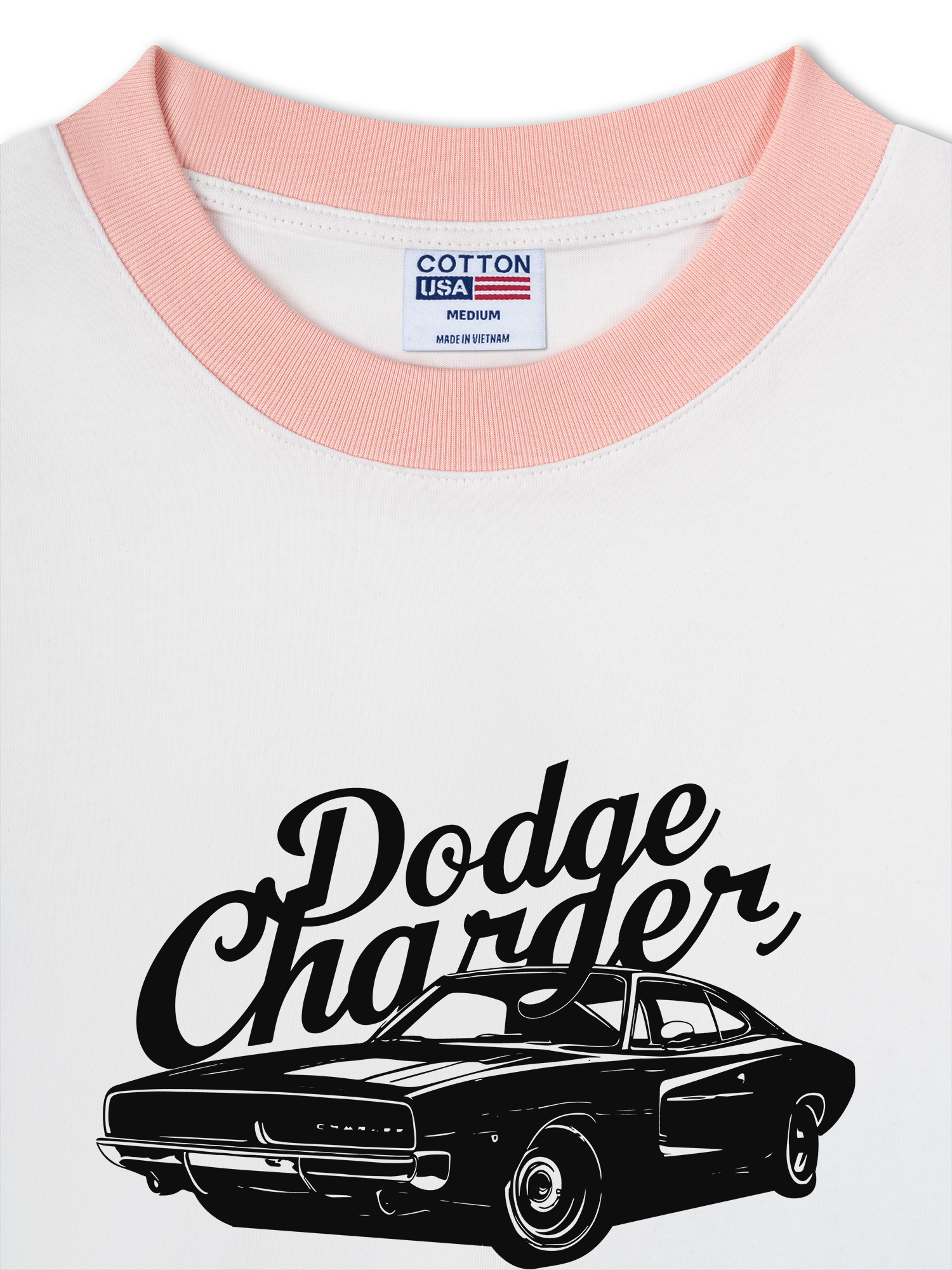 Áo Thun Ringer Relaxed Fit Dodge Charger The Road Belongs to Us