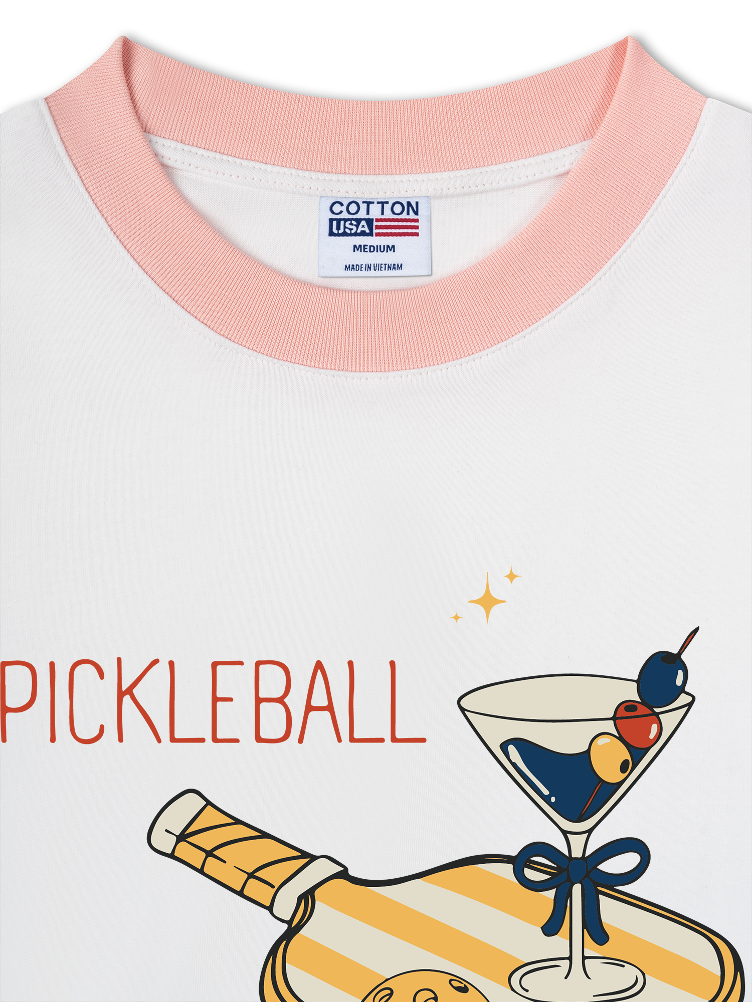 Áo Thun Ringer Relaxed Fit Pickleball Cocktail Club