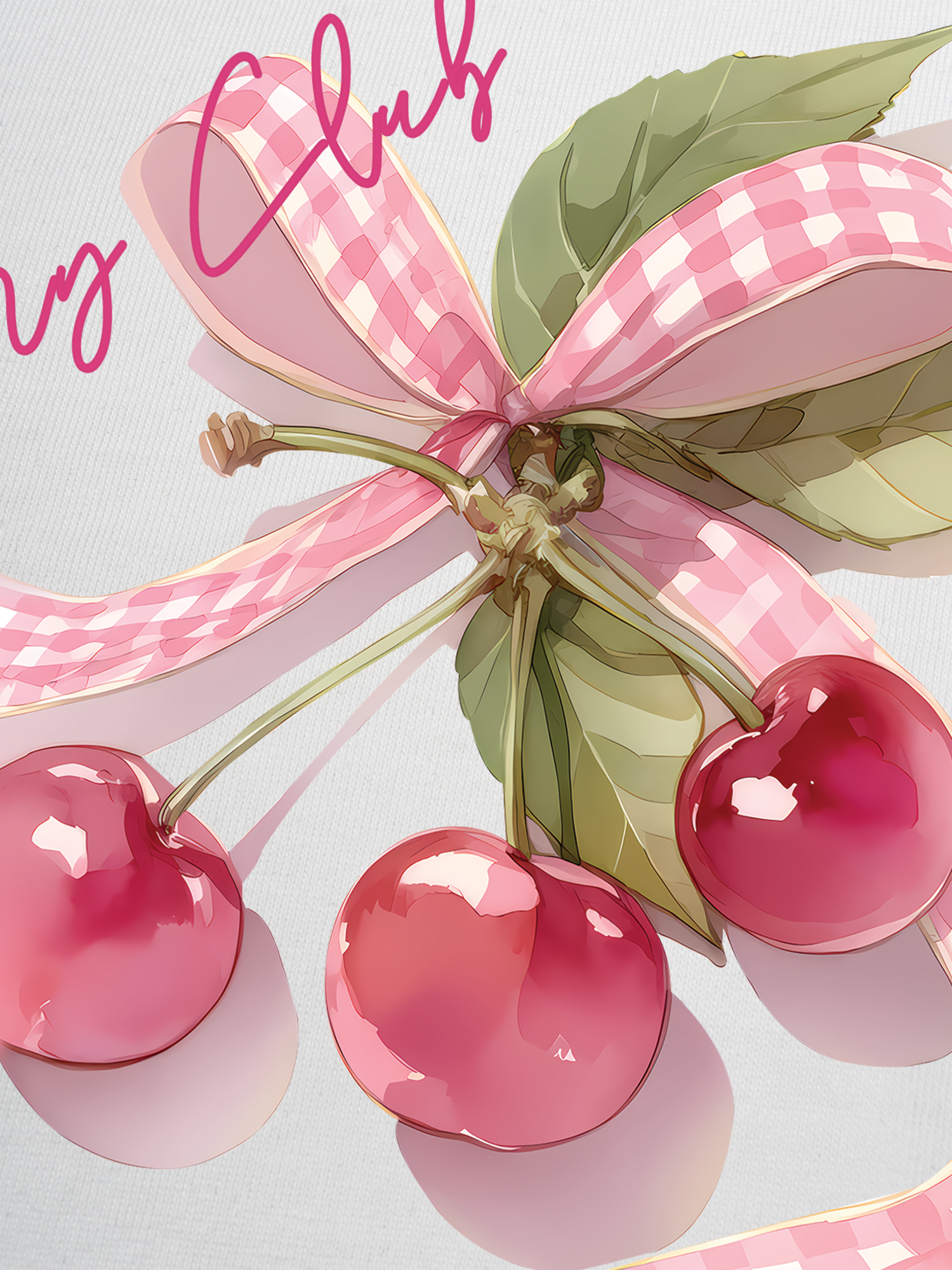 Áo Thun Ringer Relaxed Fit Cherry Club Pink Plaid