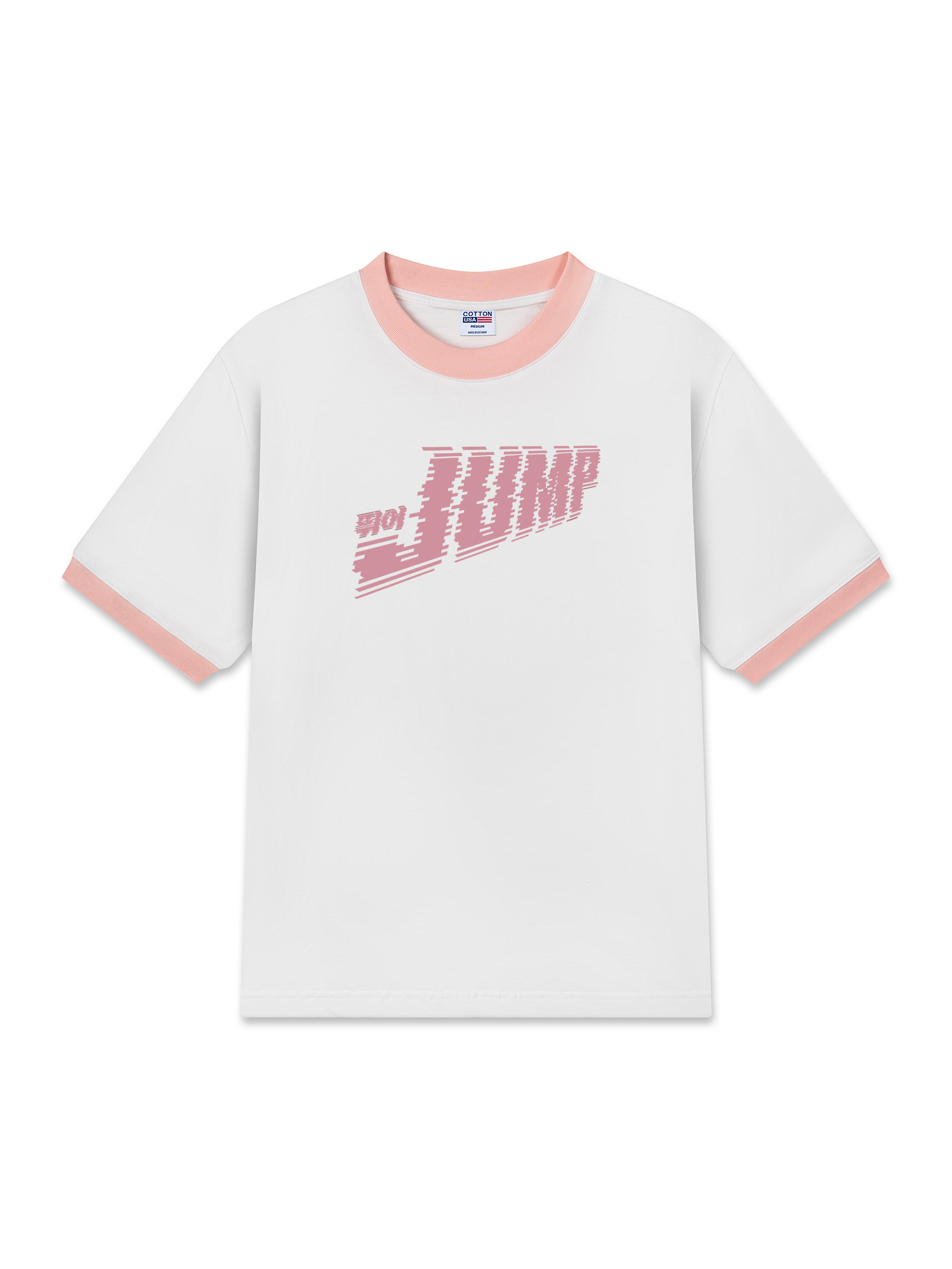 Áo Thun Ringer Relaxed Fit Black Pink Jump