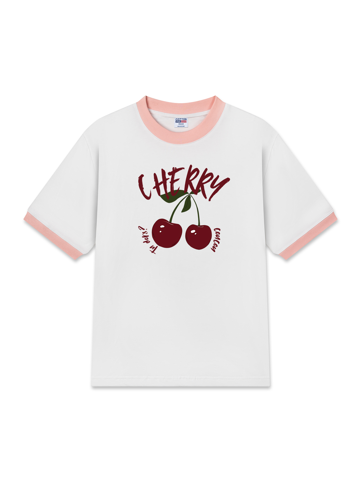 Áo Thun Ringer Relaxed Fit Cherry Cute