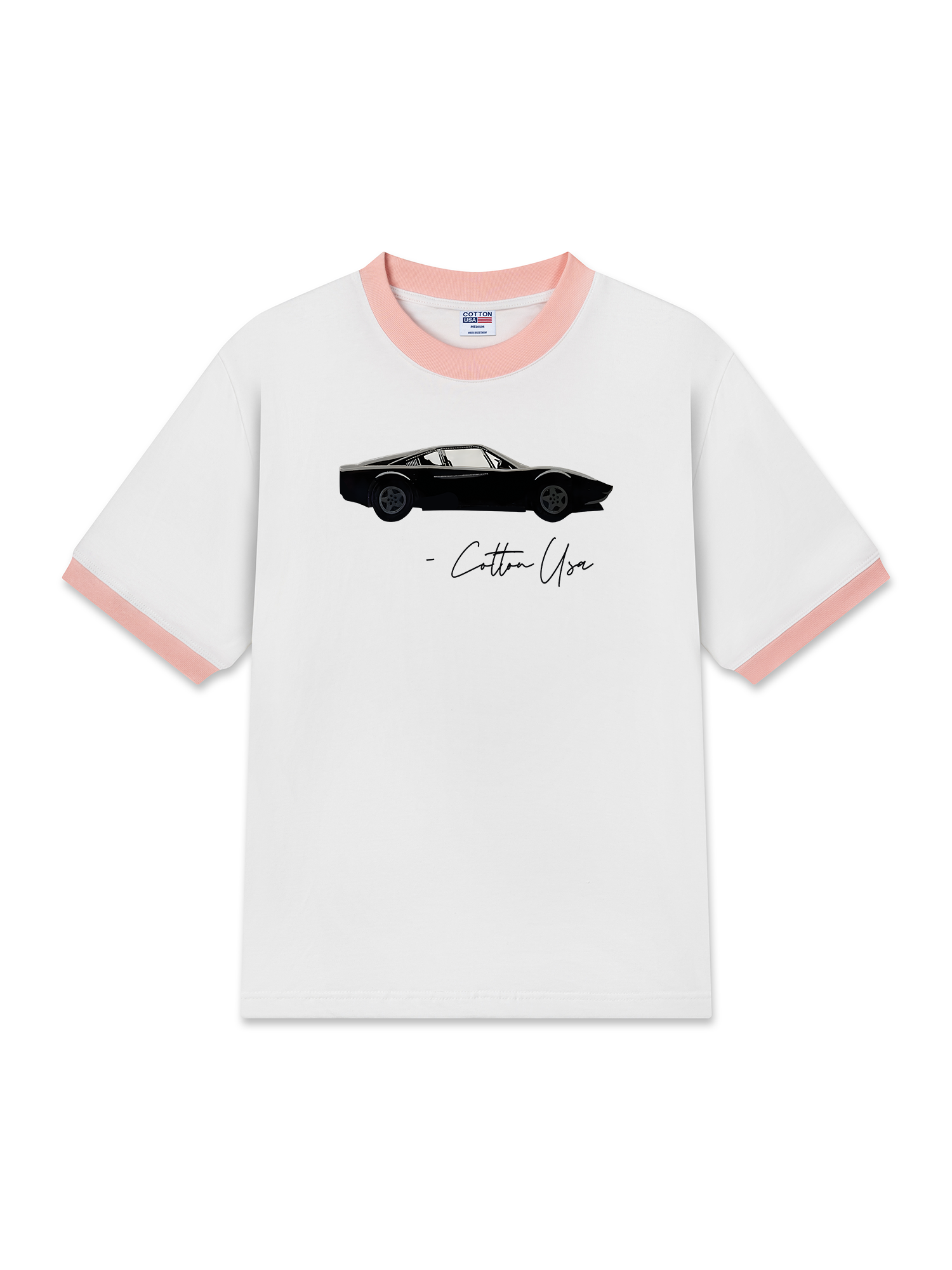 Áo Thun Ringer Relaxed Fit Classic Classic Car Black