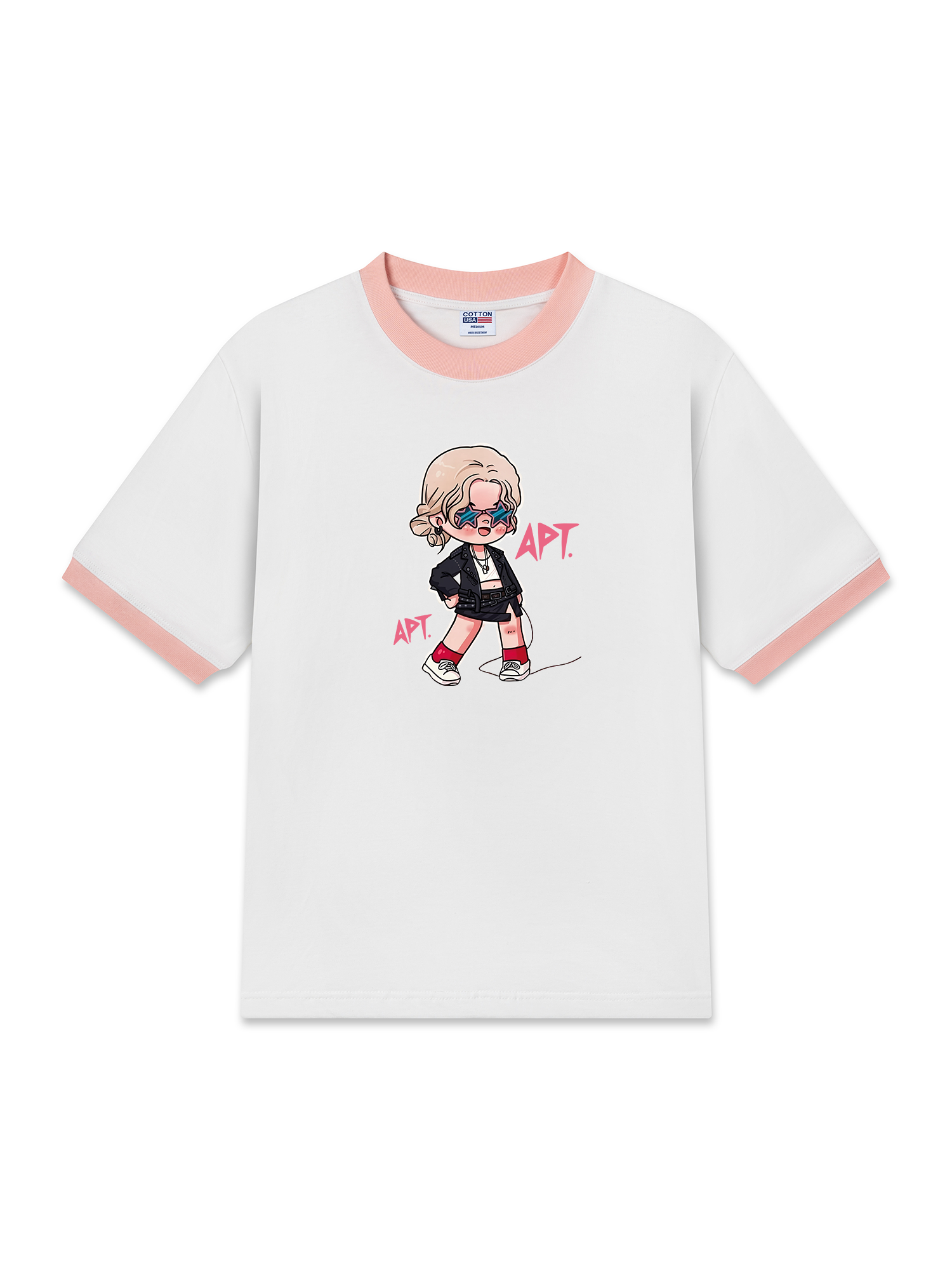 Áo Thun Ringer Relaxed Fit BlackPink Roise APT