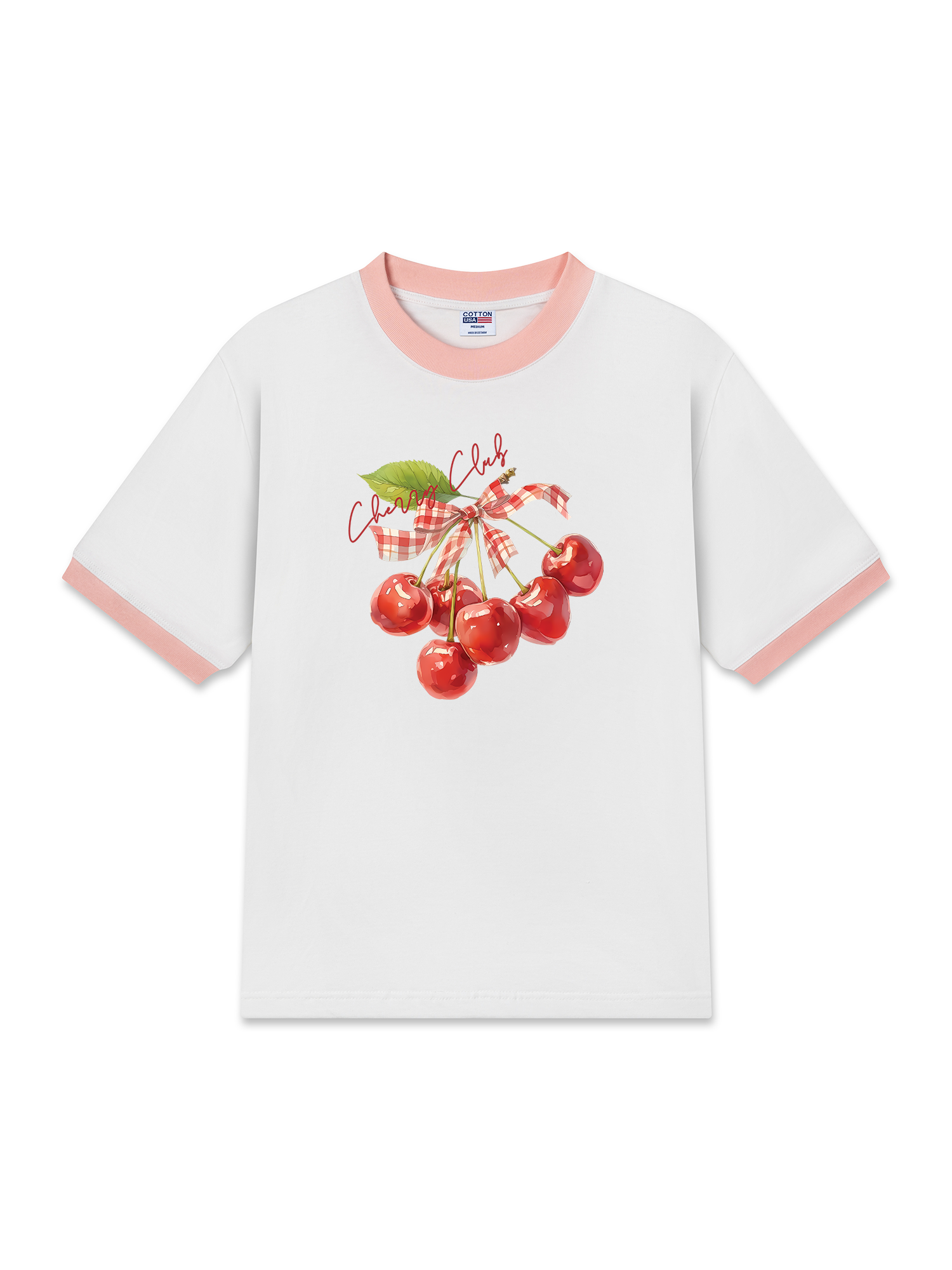 Áo Thun Ringer Relaxed Fit Cherry Red Cherry Club