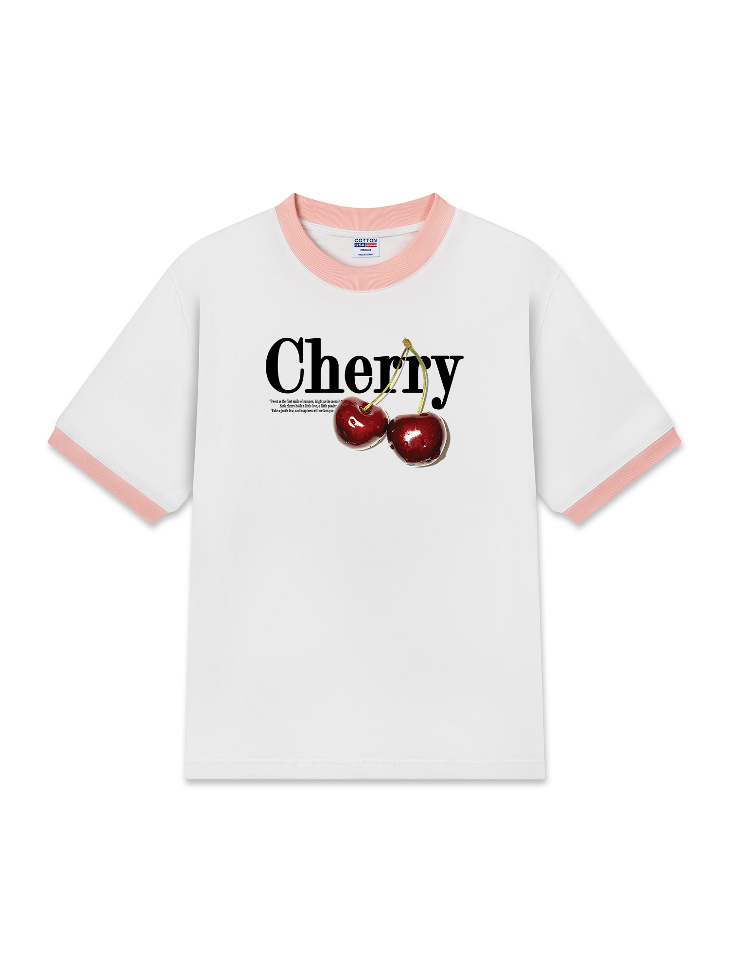 Áo Thun Ringer Relaxed Fit Cherry Fresh