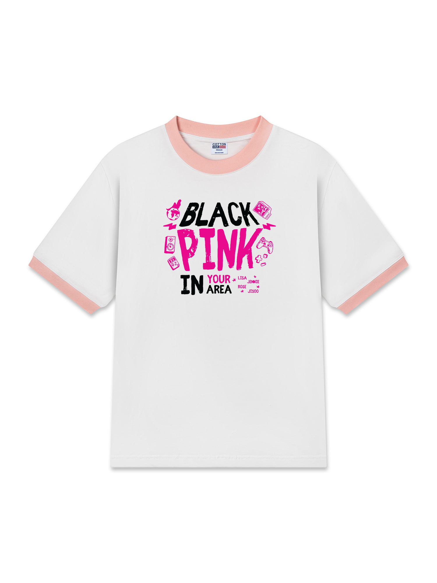 Áo Thun Ringer Relaxed Fit BlackPink In Your Area