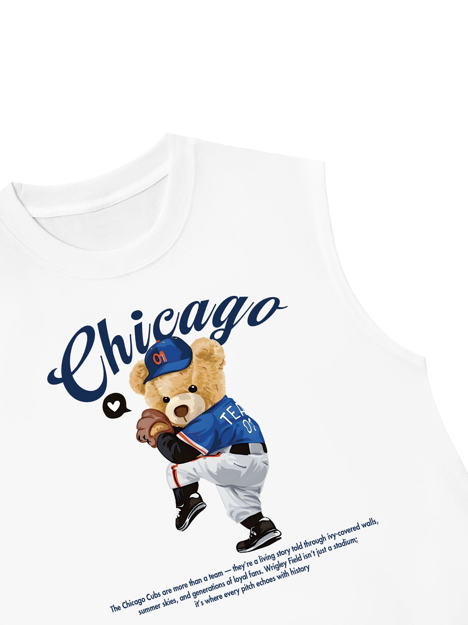 Áo Ba Lỗ Relaxed Fit Baseball Chicago Cubs