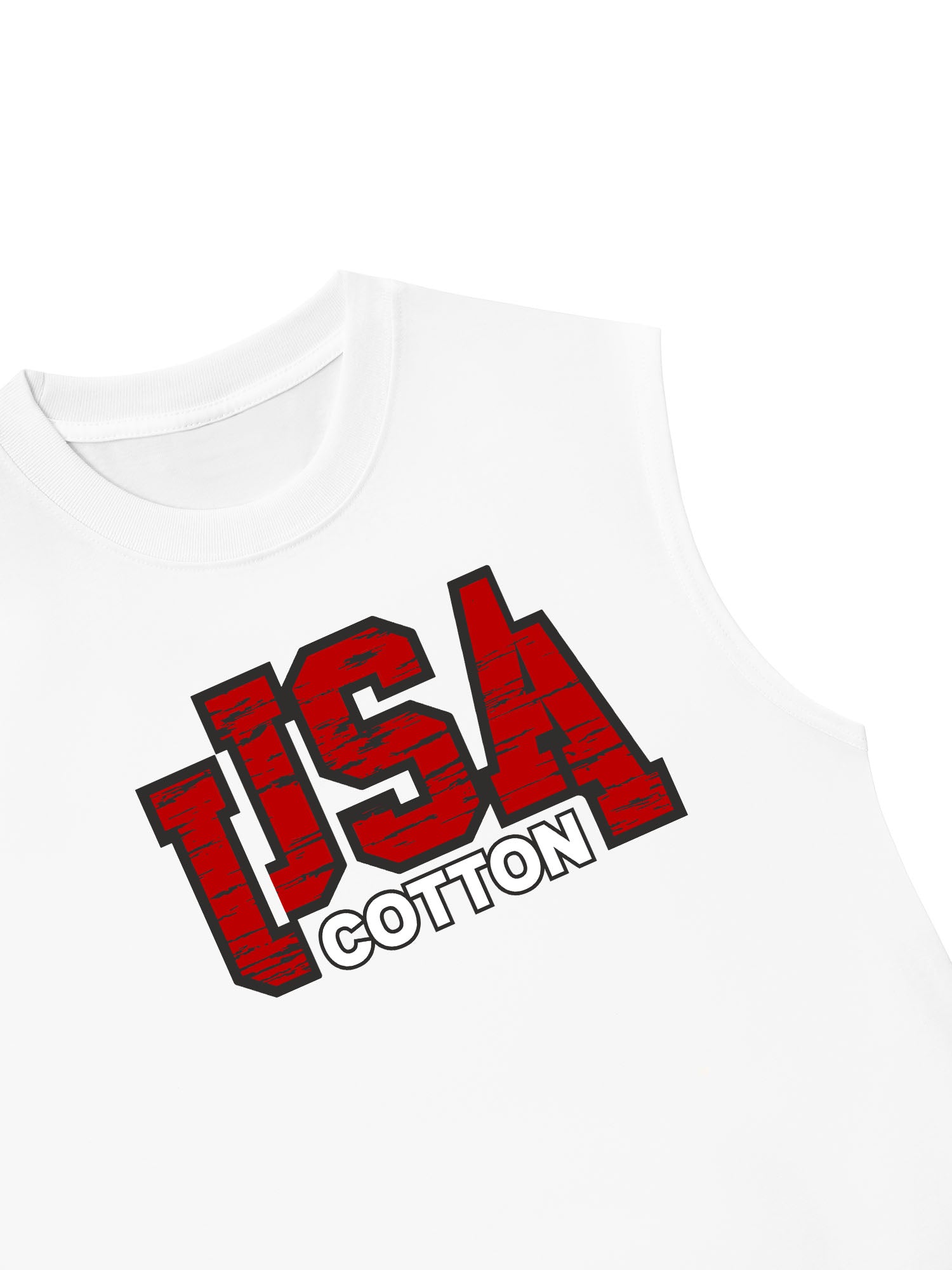 Áo Ba Lỗ Relaxed Fit USA Scratched Typo