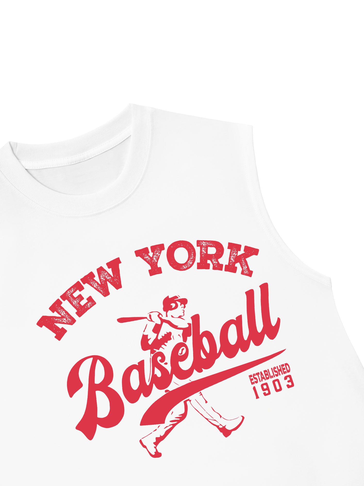 Áo Ba Lỗ Relaxed Fit New York Baseball Pink