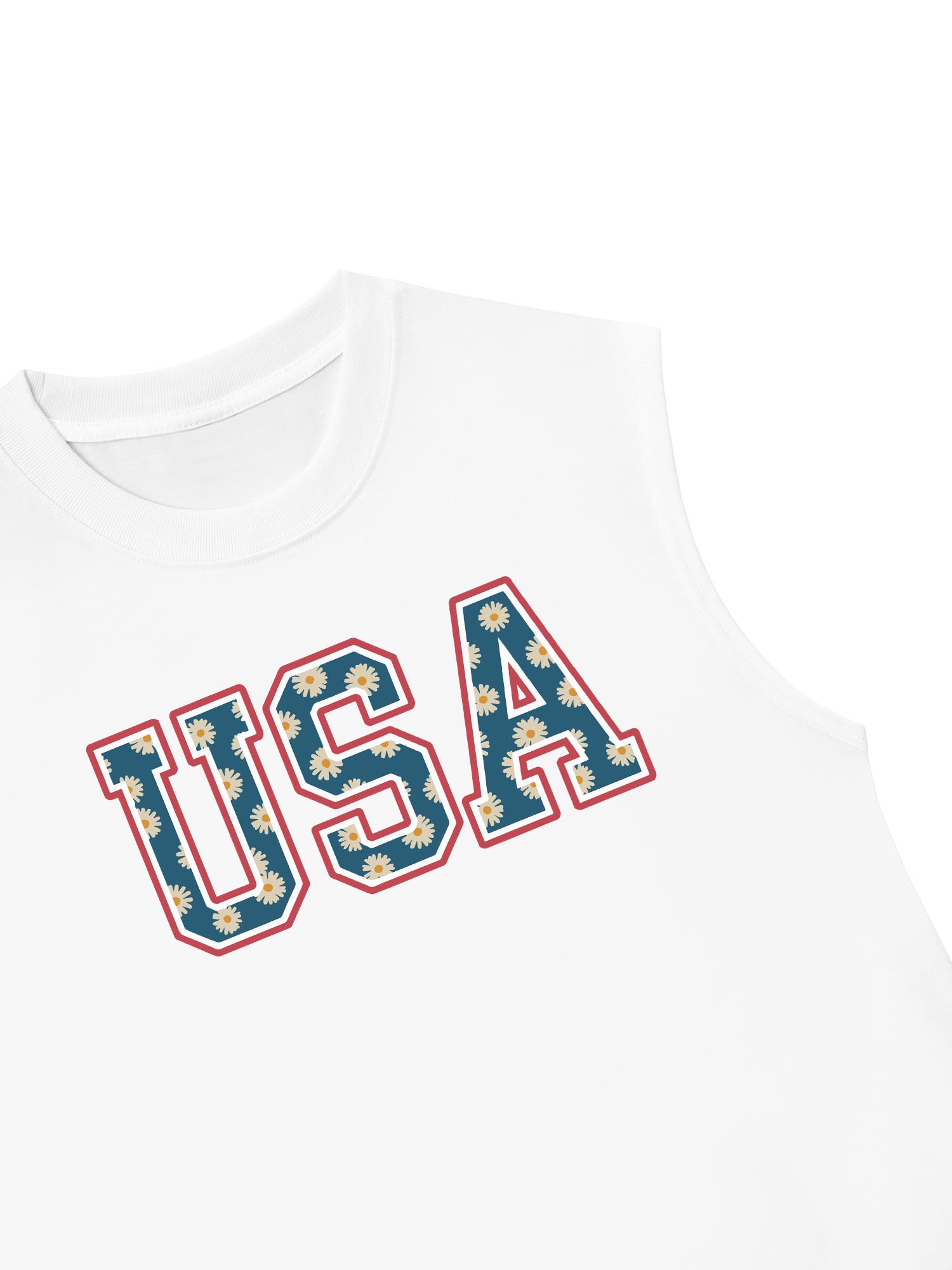 Áo Ba Lỗ Relaxed Fit USA Daisy Season