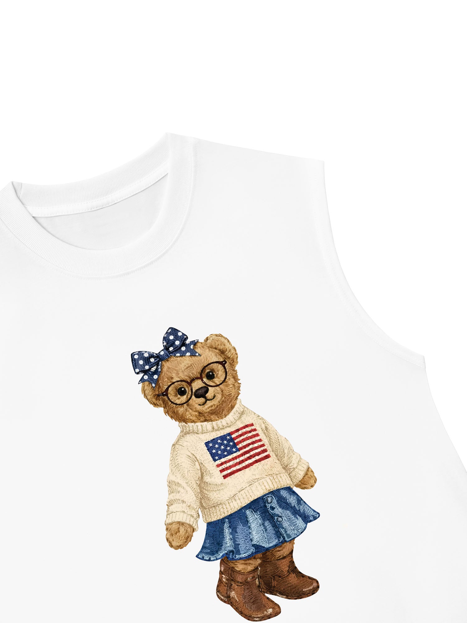 Áo Ba Lỗ Relaxed Fit Soft Girl Bear