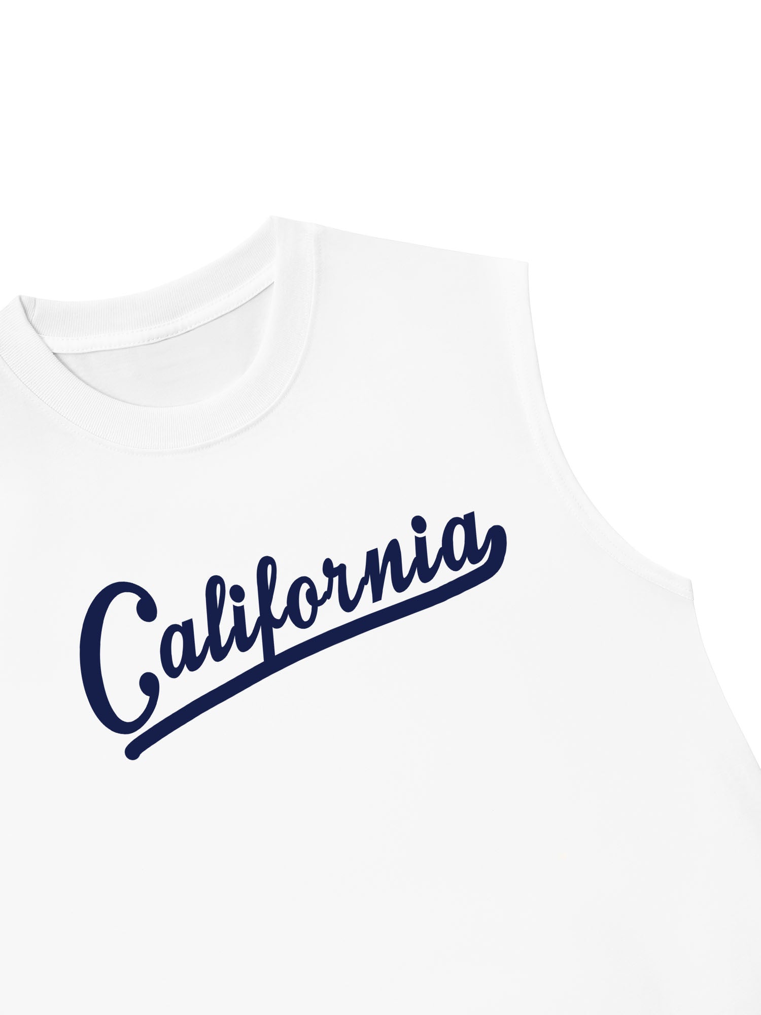 Áo Ba Lỗ Relaxed Fit USA Califorinia Blue