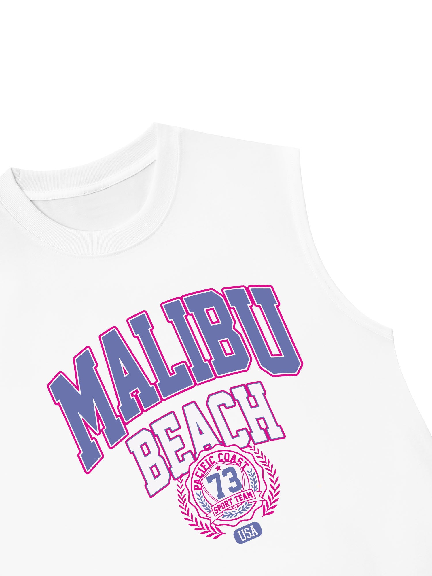 Áo Ba Lỗ Relaxed Fit USA Malibu Beach Retro