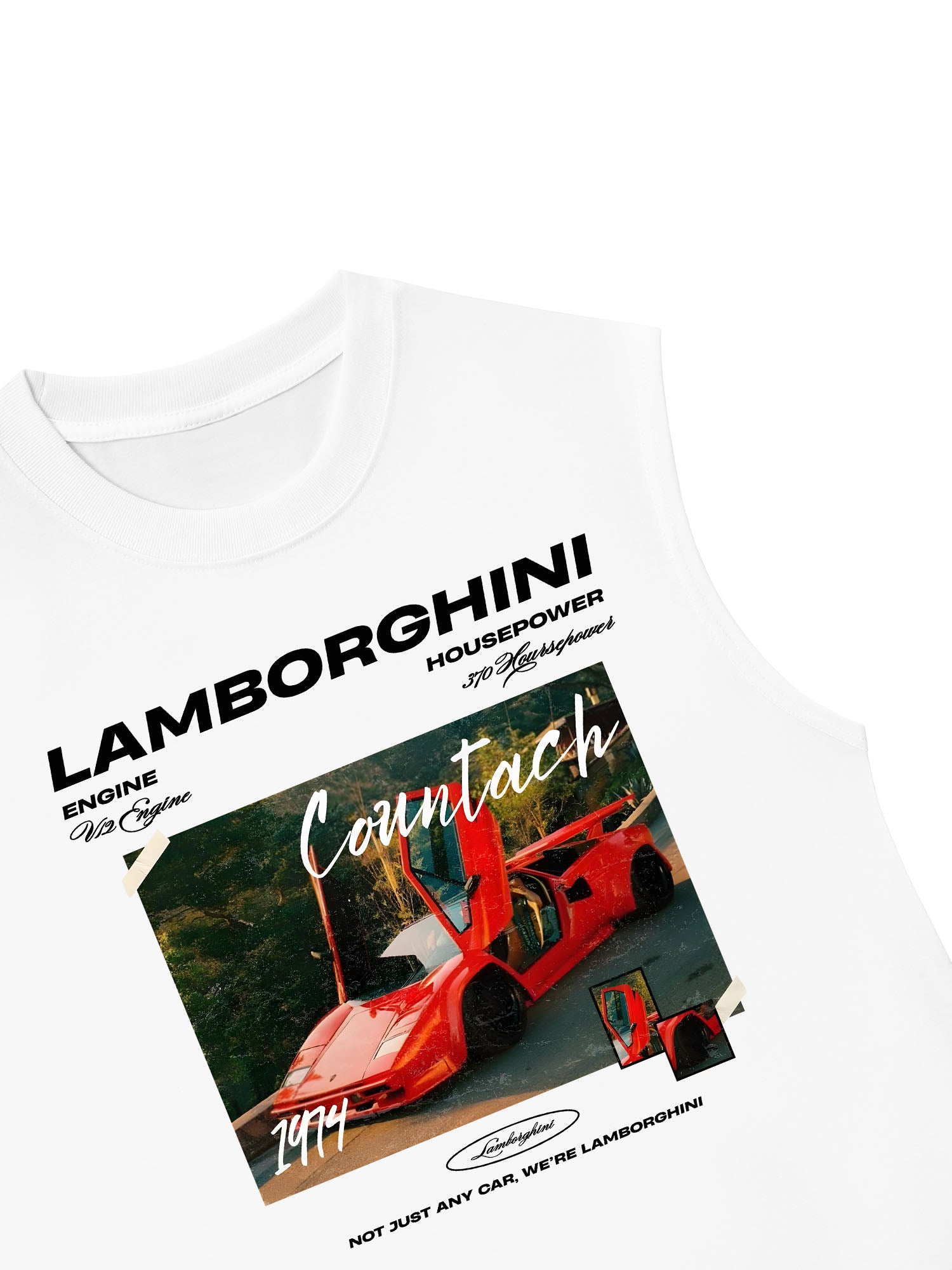 Áo Ba Lỗ Relaxed Fit Lamborghini Red Countach