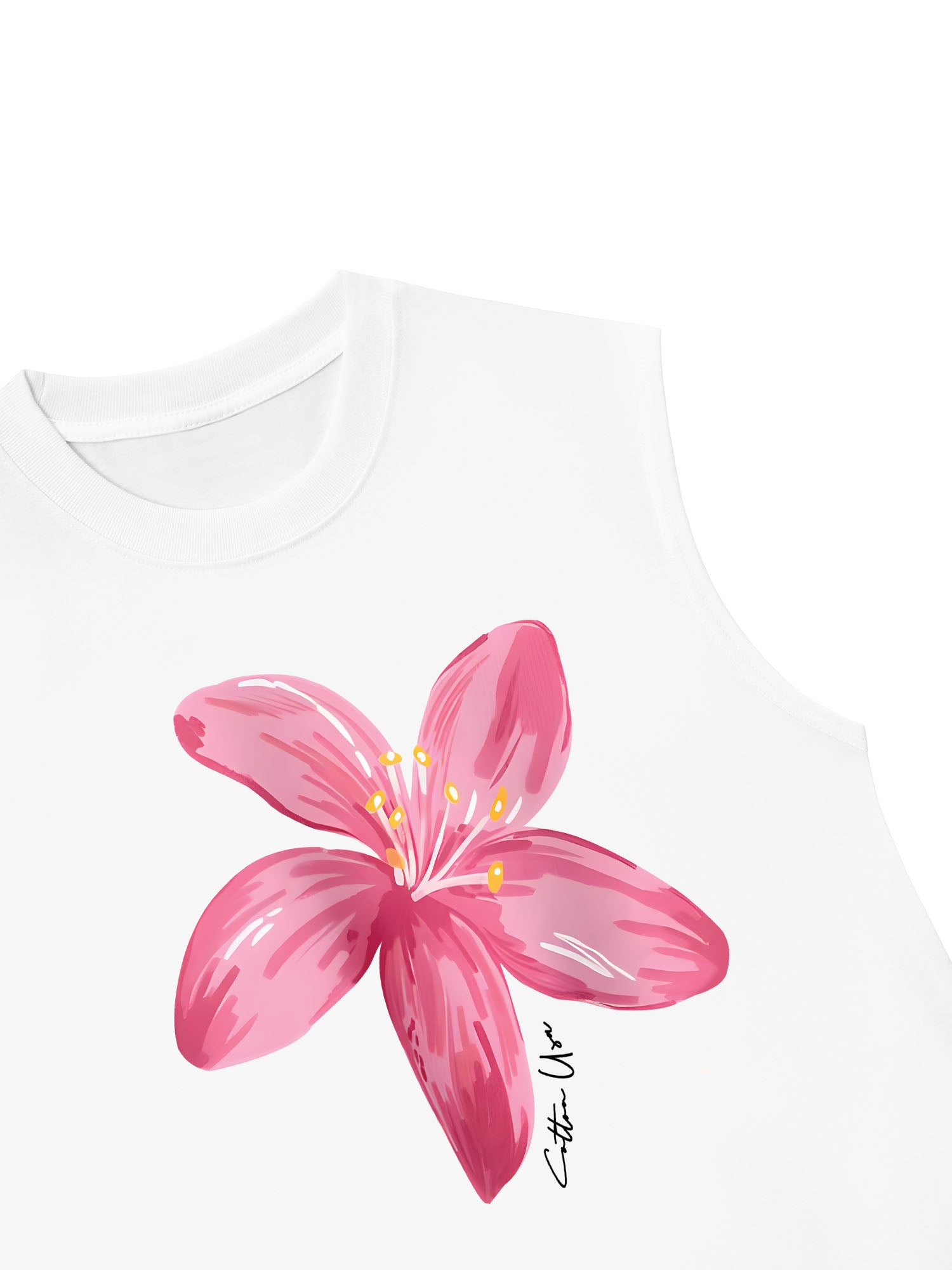 Áo Ba Lỗ Relaxed Fit Floral Pink Flower