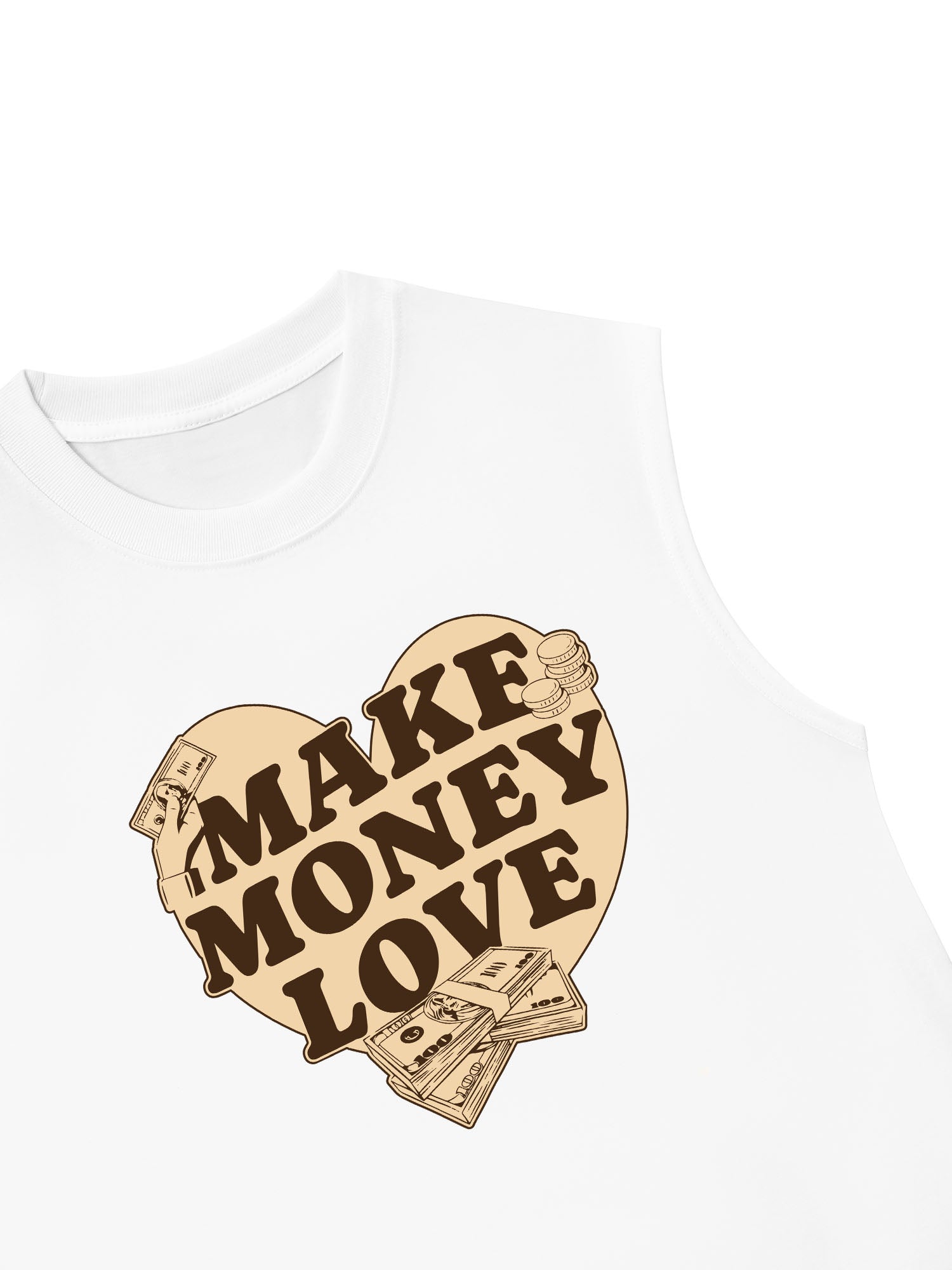 Áo Ba Lỗ Relaxed Fit Money Make Money Love