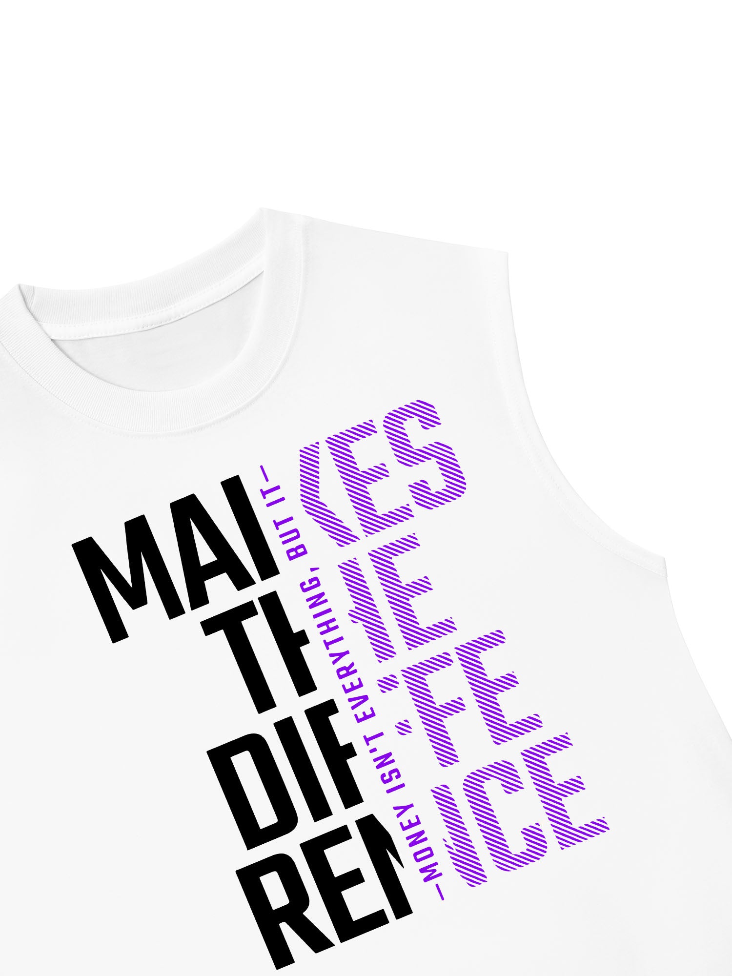 Áo Ba Lỗ Relaxed Fit Money Motivational Modern Typographic