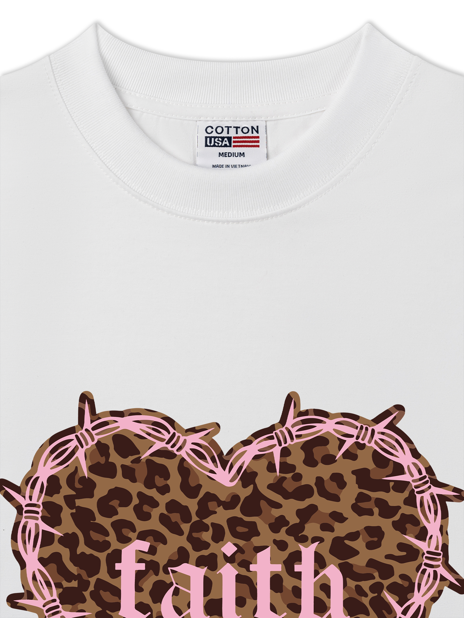 Áo Thun Relaxed Fit Urban Leopard Faith Heart