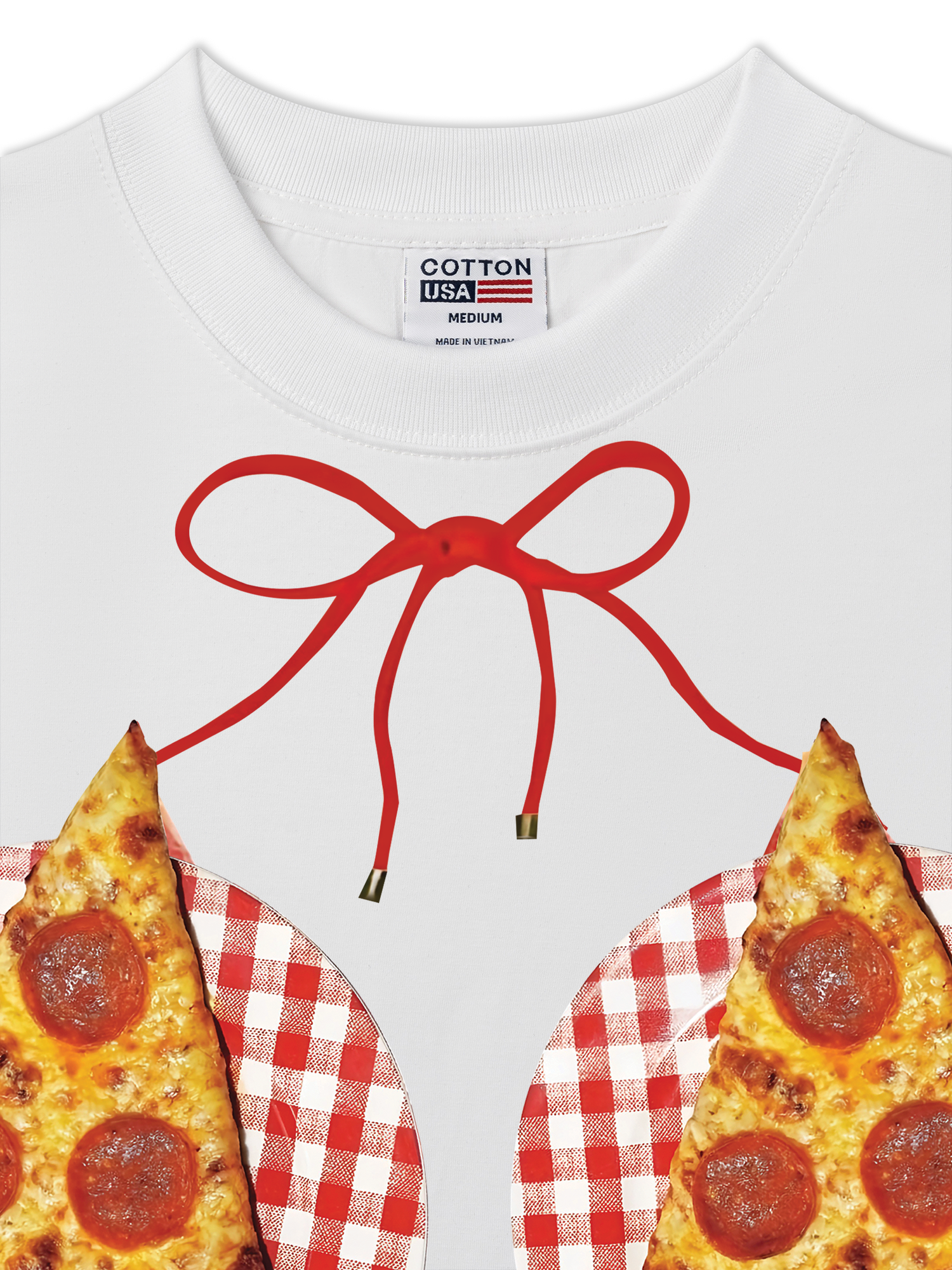 Áo Thun Relaxed Fit Yummy Mood Pizza Bikini